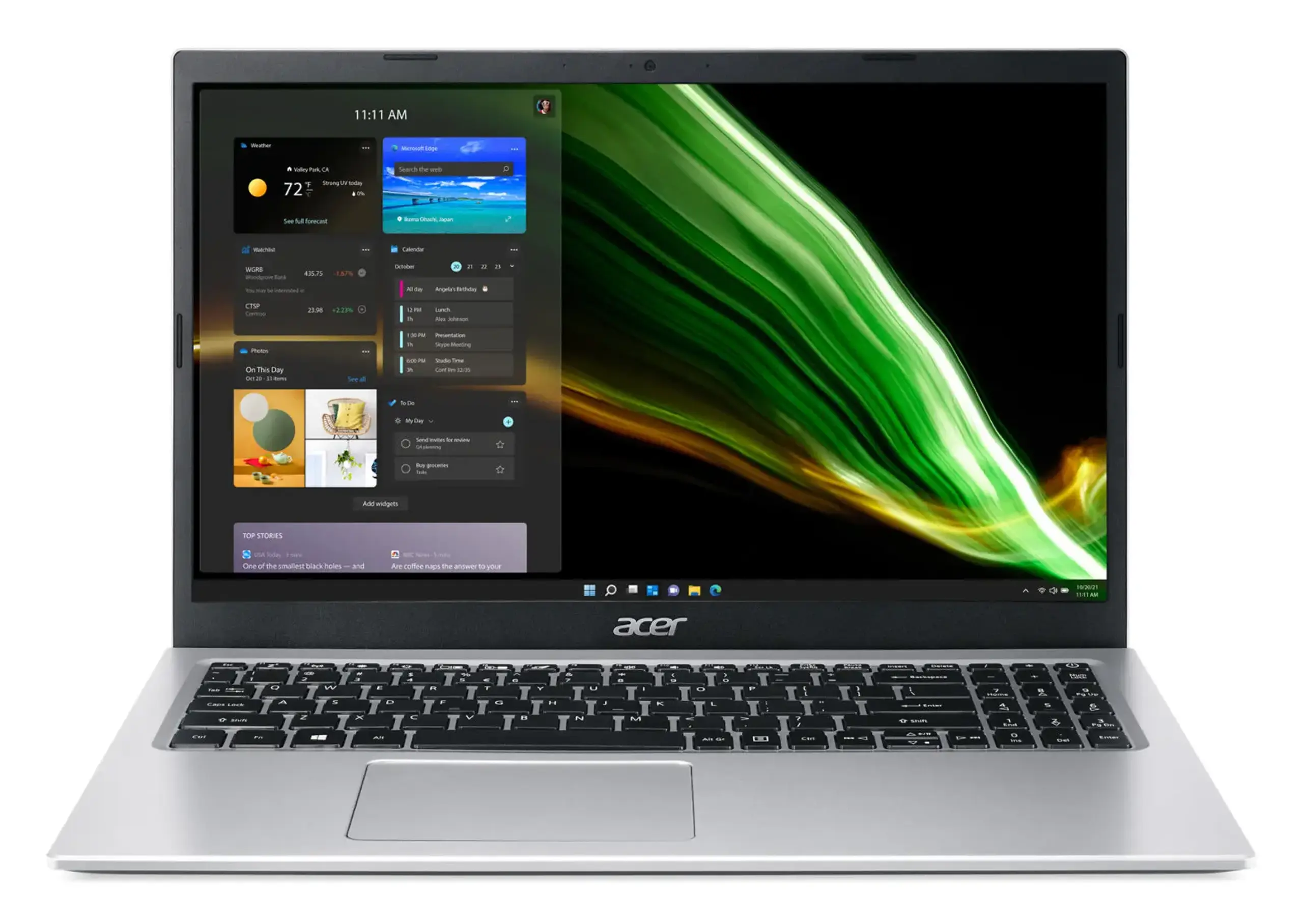 Nou! Acer Aspire 1 N20C5 | Celeron N4500 | 8GB RAM | 128GB eMMC | 15.6″ | Silver