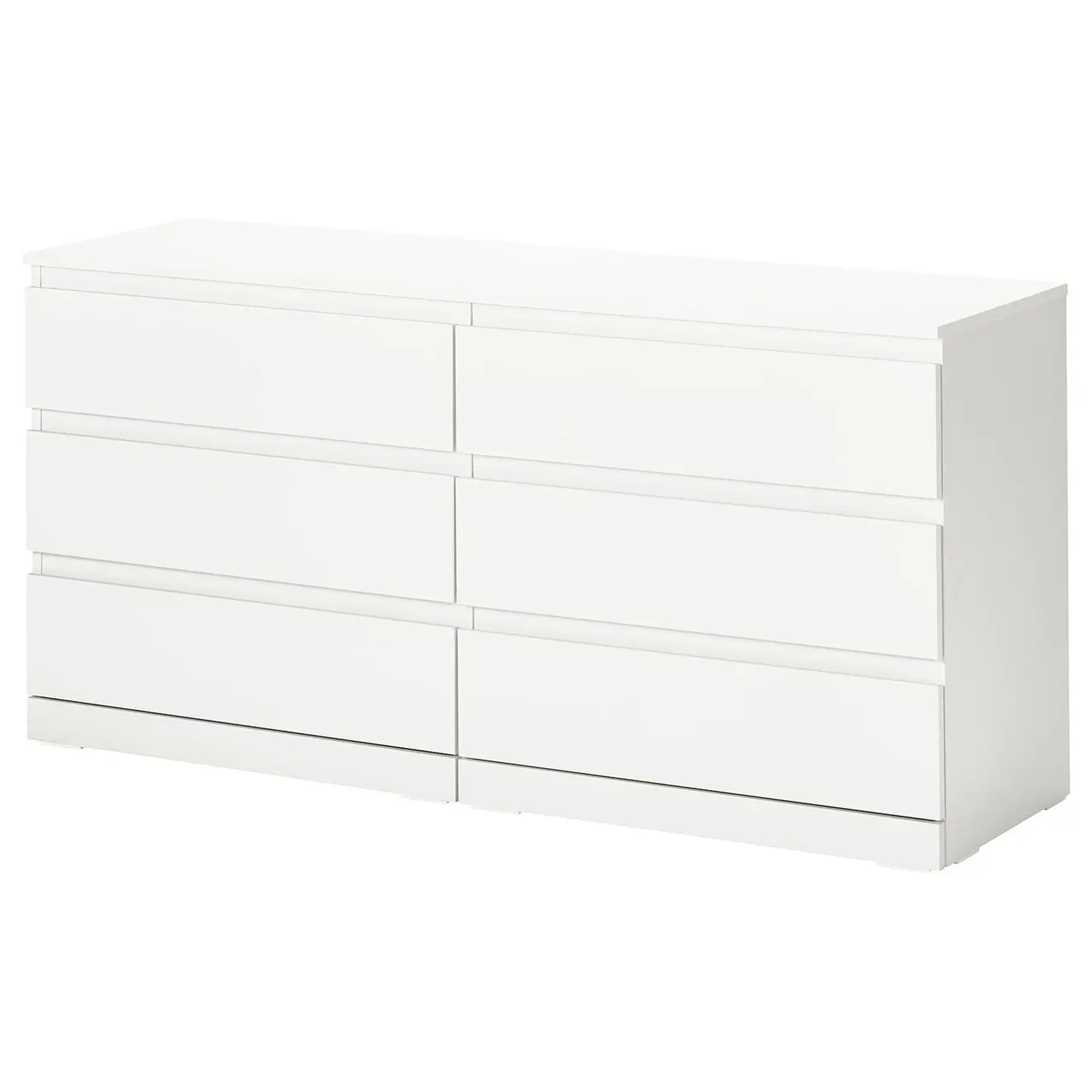 IKEA LILLBERGET Comoda 6 sertare, alb, 140x43x68 cm