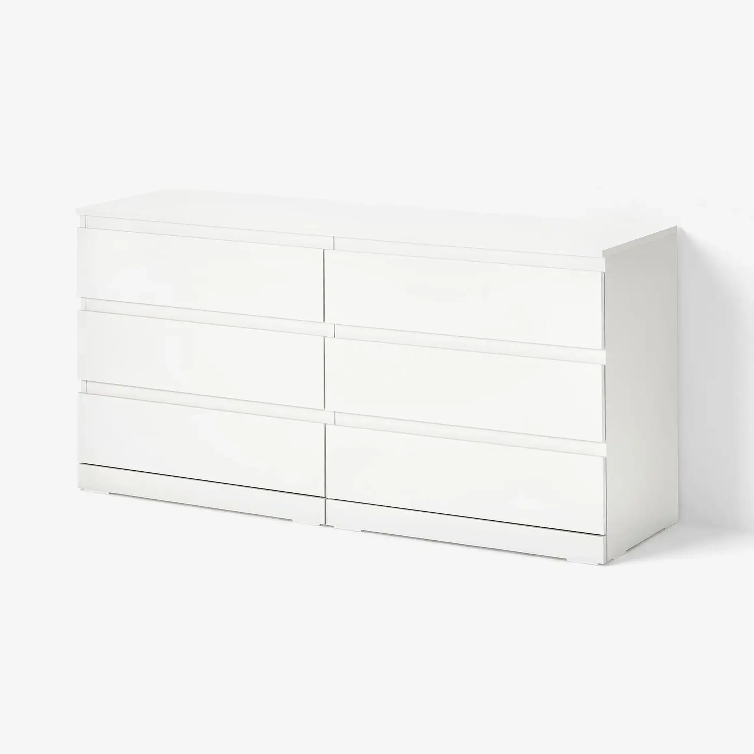 IKEA LILLBERGET Comoda 6 sertare, alb, 140x43x68 cm