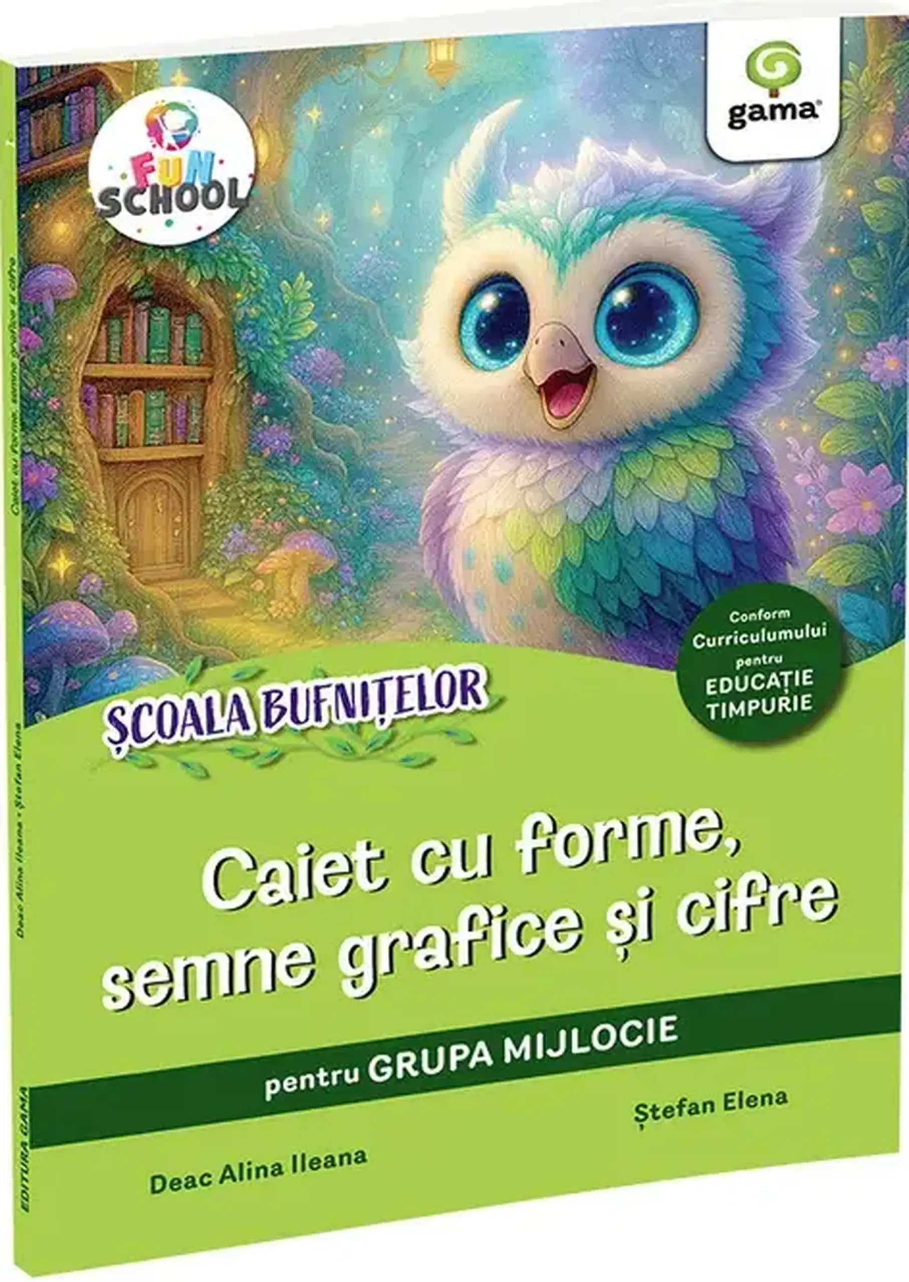 Caiet cu forme, semne grafice si cifre pentru grupa mijlocie | Alina Ileana Deac, Elena Stefan