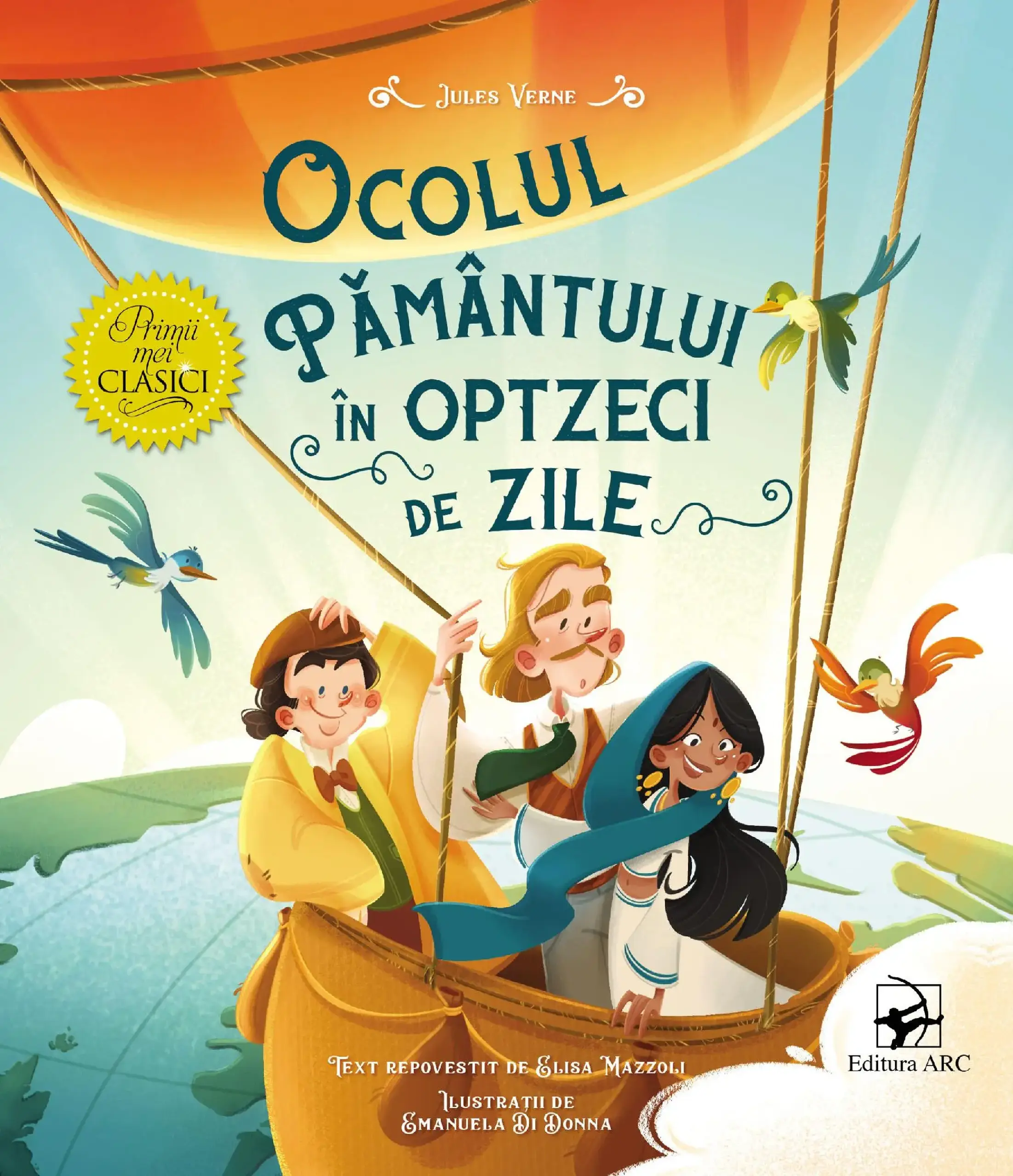 Primii mei clasici. Ocolul pamantului in optzeci de zile | Jules Verne