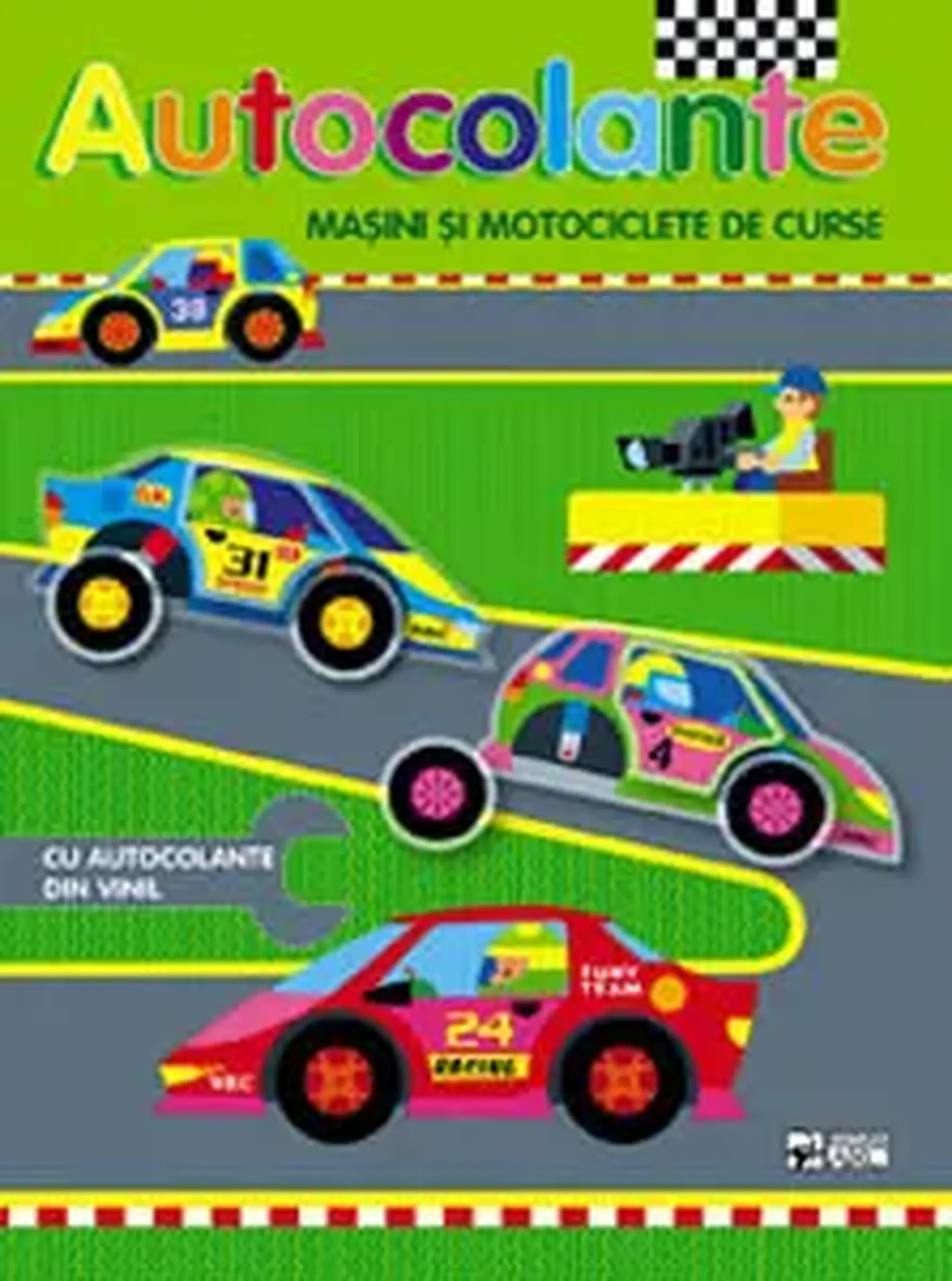 Autocolante. Masini si motociclete de curse. Ne jucam si construim