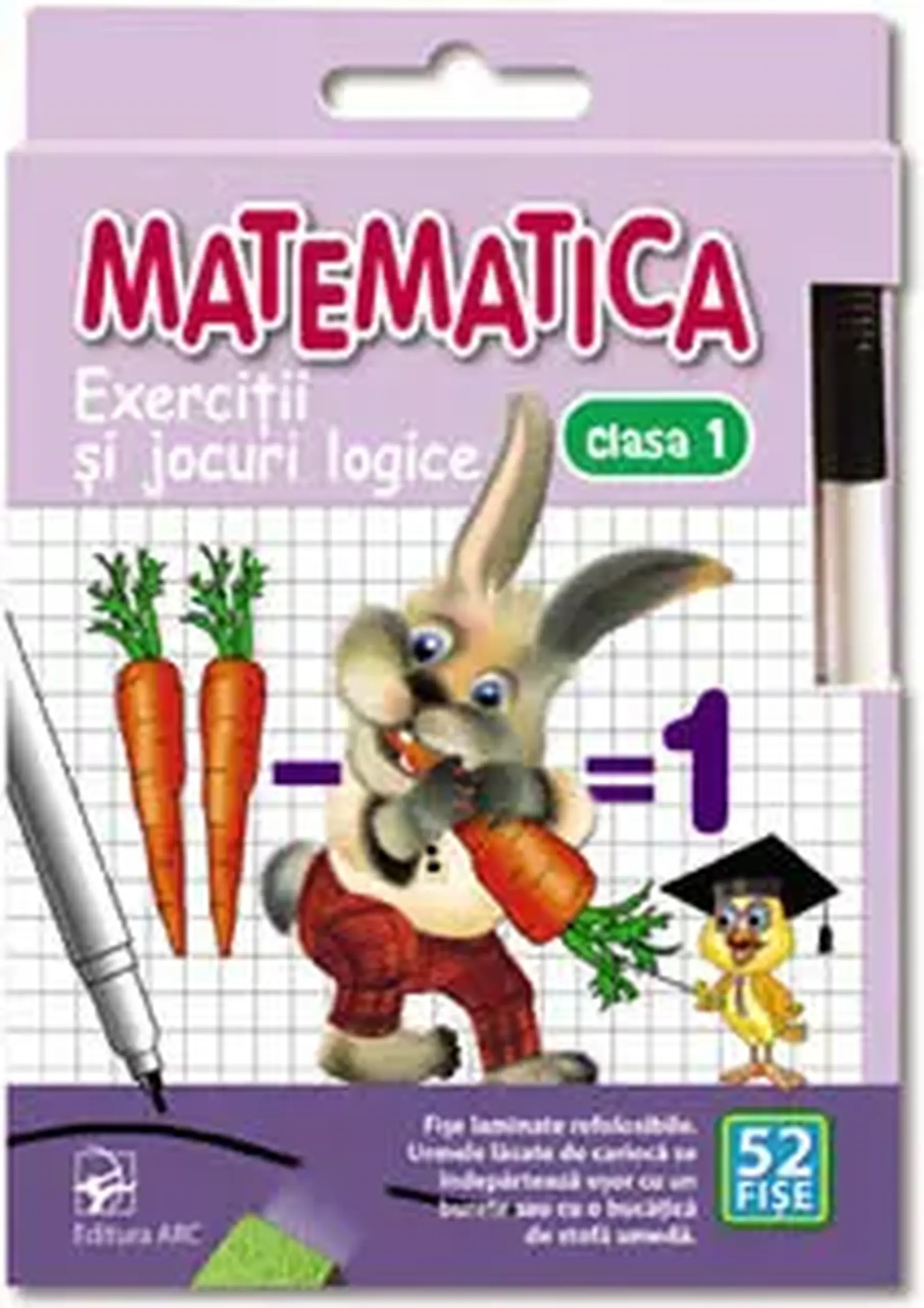 Matematica cl.1. Exercitii si jocuri logice. (52 fise) | Valentina Lungu, Marina Olevschi