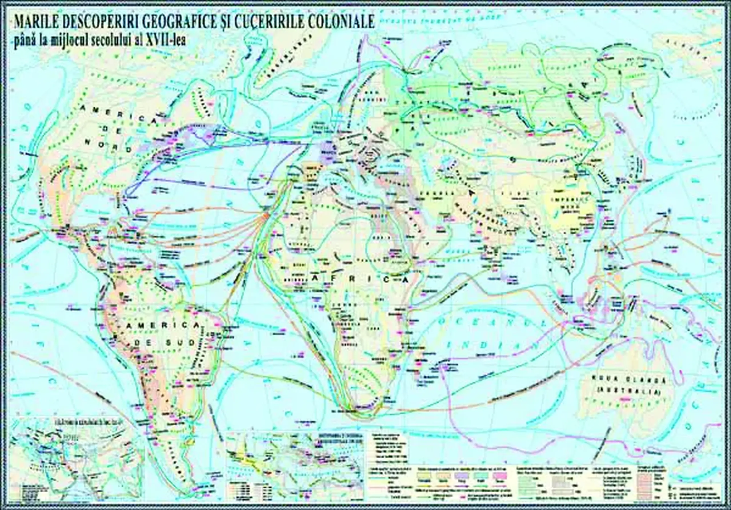 Harta Marele descoperiri geografice