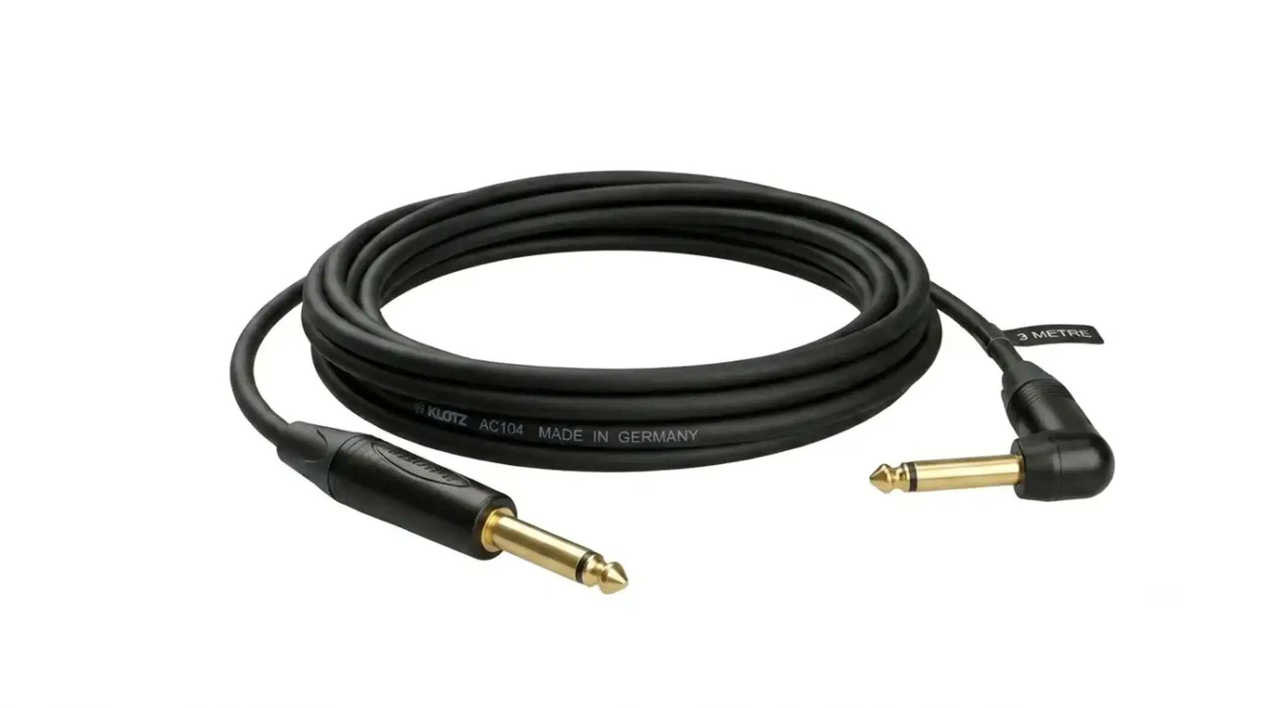 Cablu de Instrument Klotz AC104SW - Neutrik Jack - Jack 90° 6,3 mm
