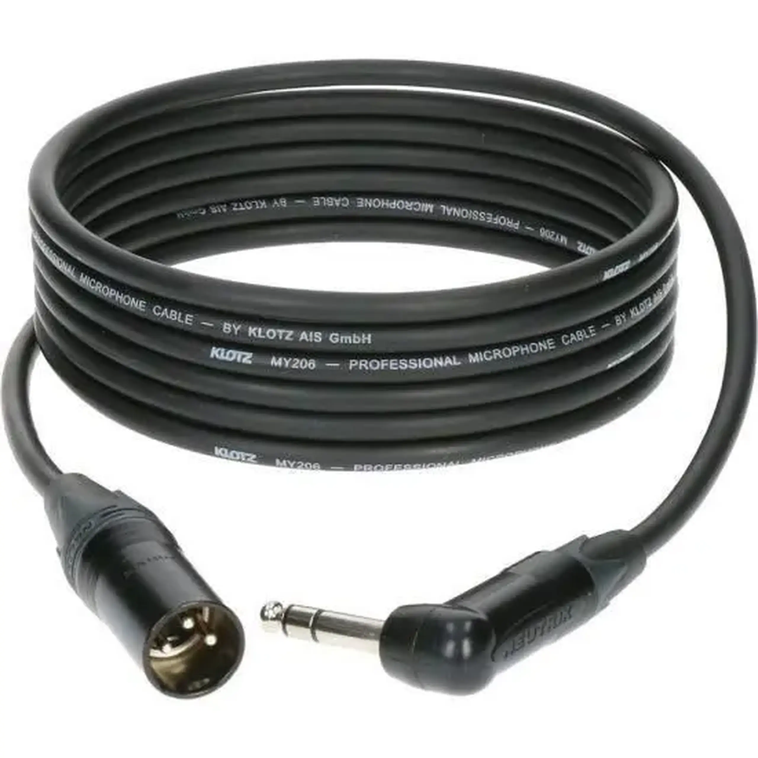 Cablu de Semnal Balansat Klotz MY206SW - Neutrik XLR Tata - Jack la 90°