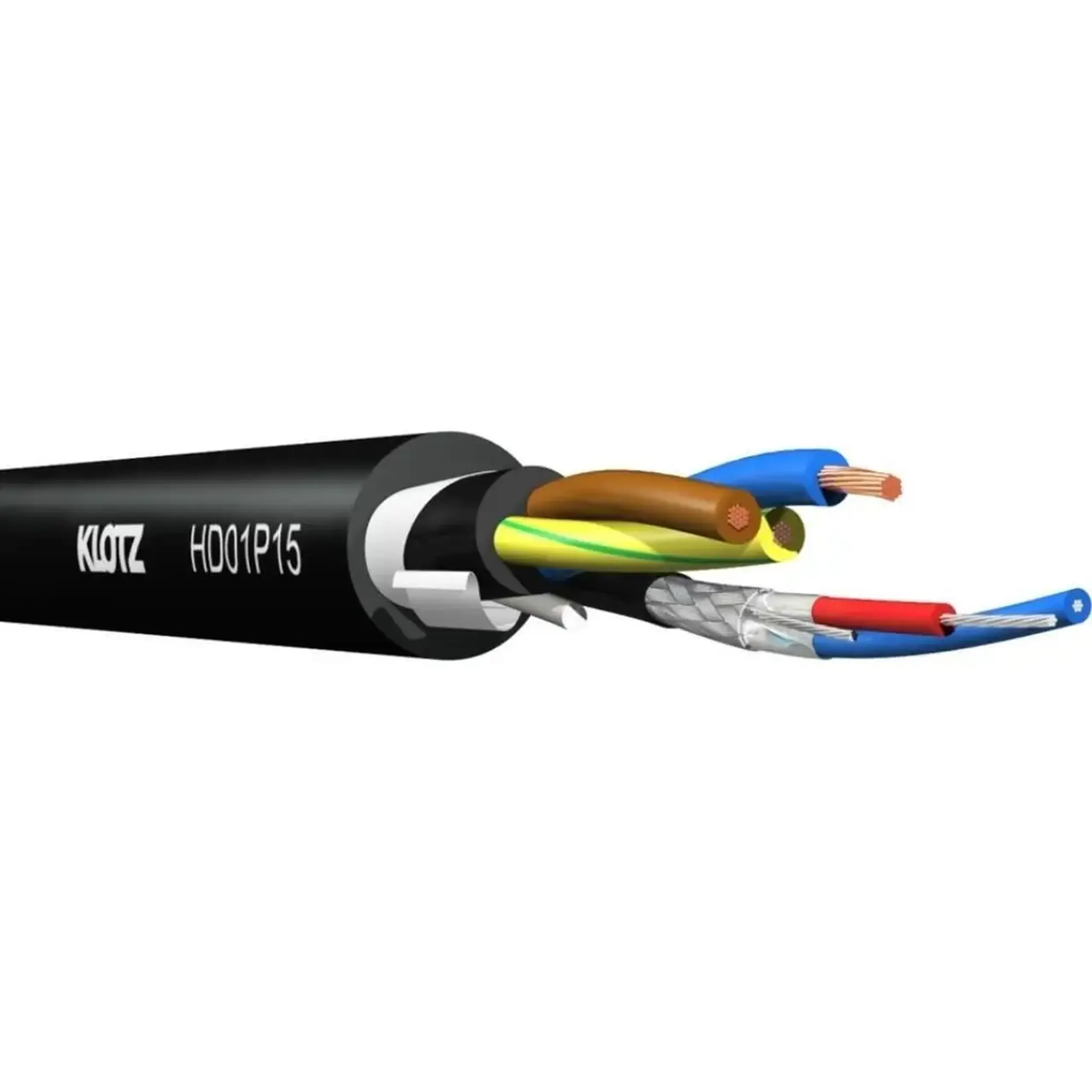 Cablu Hibrid Electric 3 x 1.5mm² + Audio Klotz HD01P15