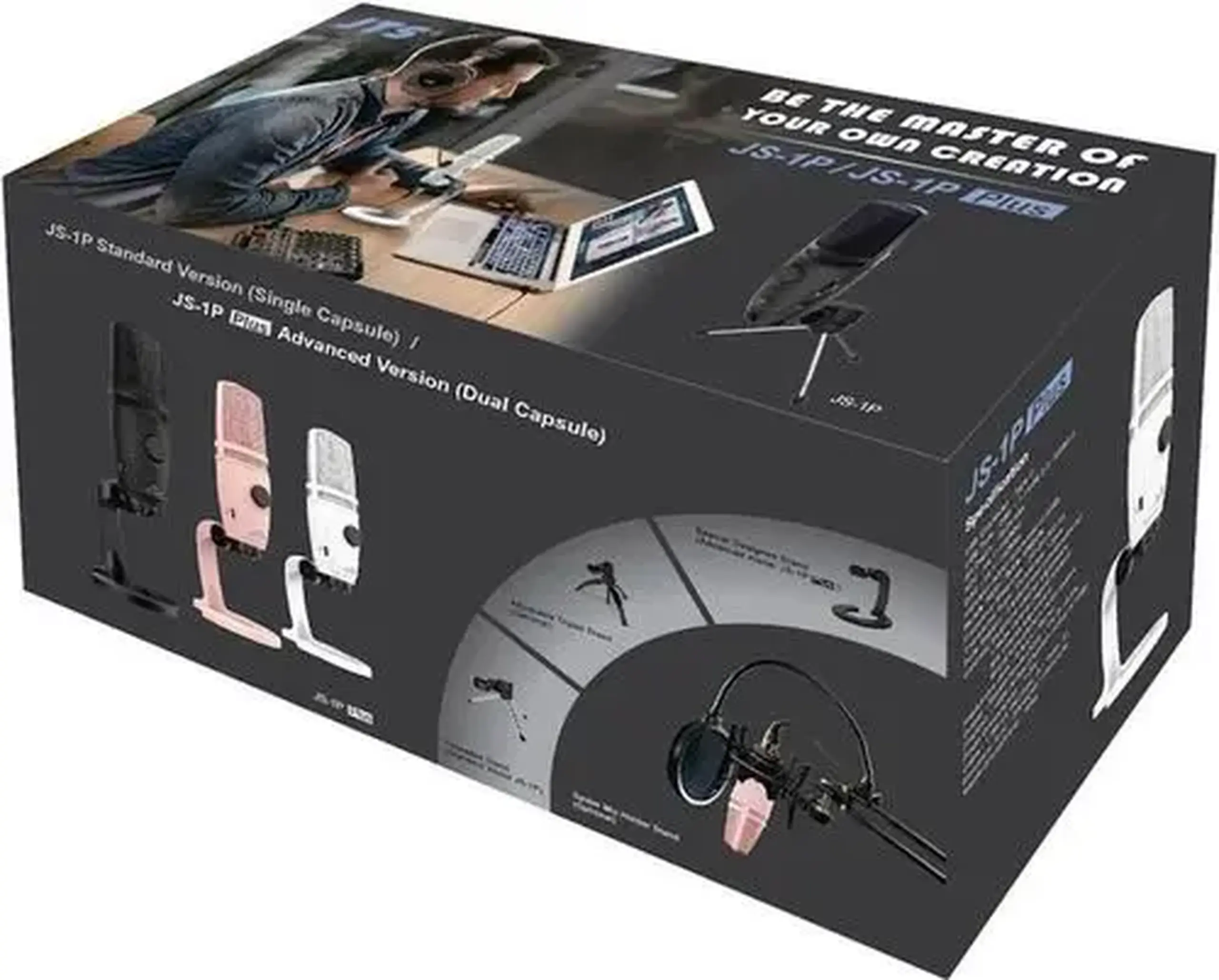 Set podcast cu căști Mackie MC-100 și microfon USB JTS JS-1P