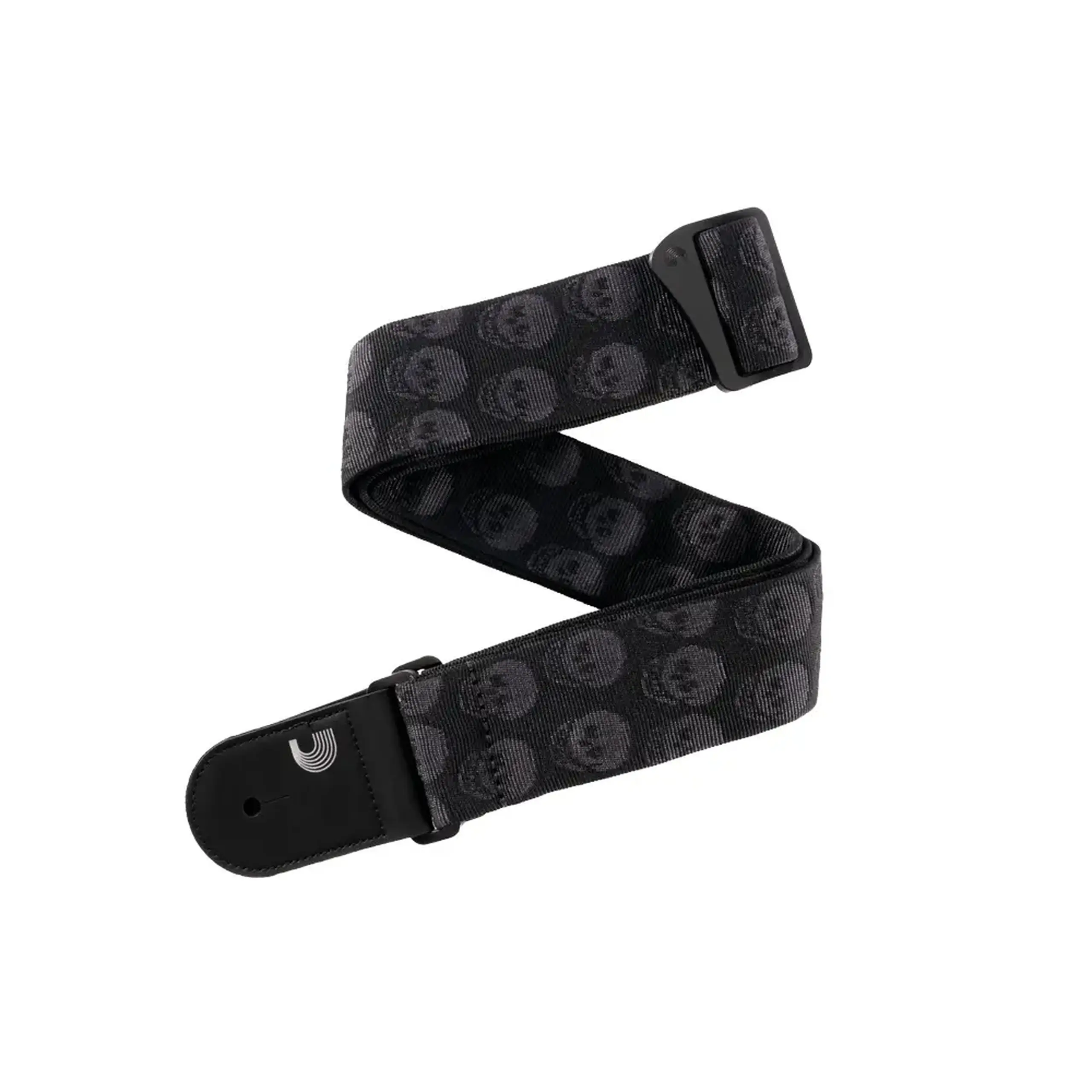 D’Addario 50TB00 Woven Guitar Strap Skulls Black