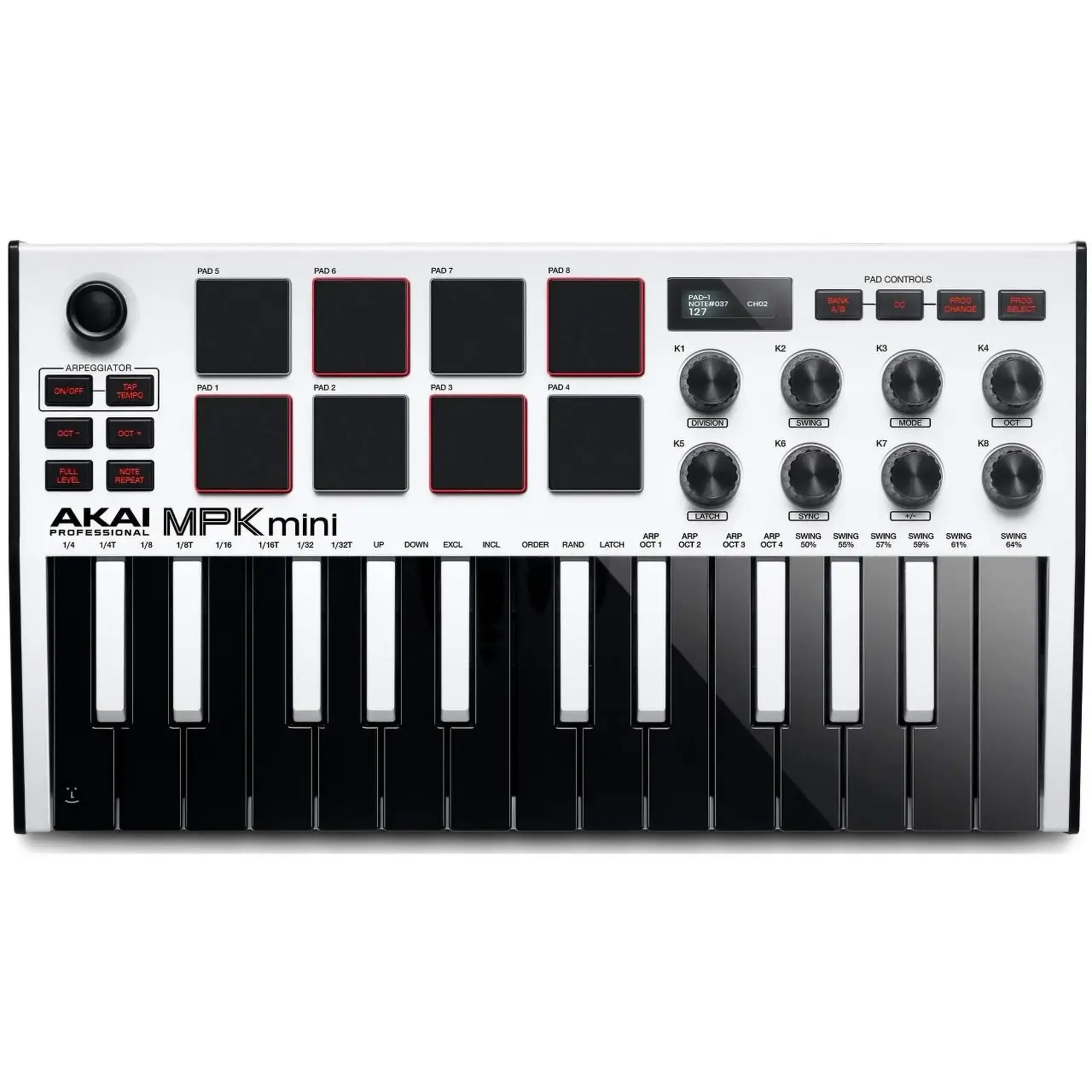 MIDI Claviatura AKAI Professional MPK Mini MK3 White