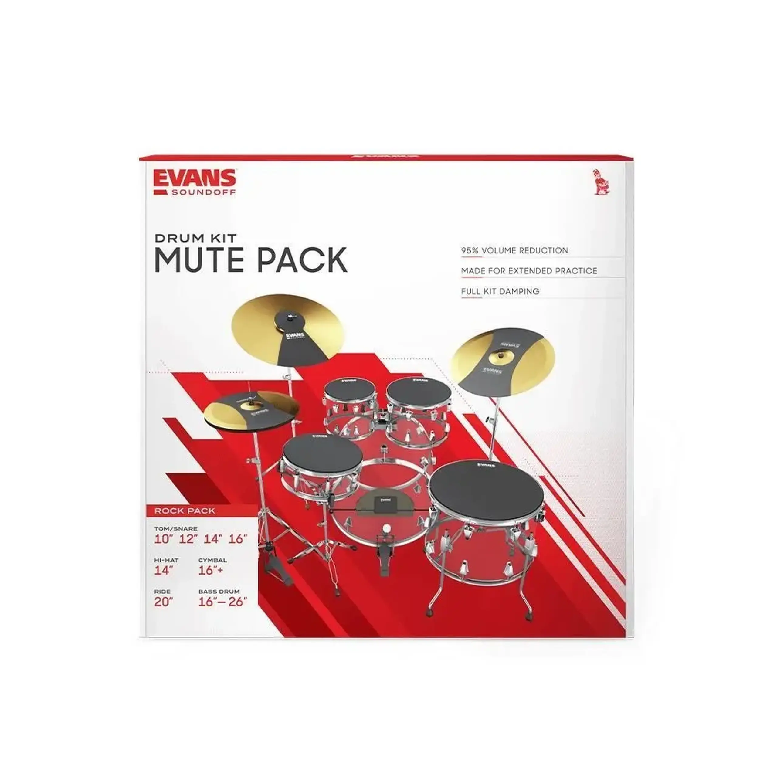 Evans SoundOff Drum Kit Mute Pack Rock Set