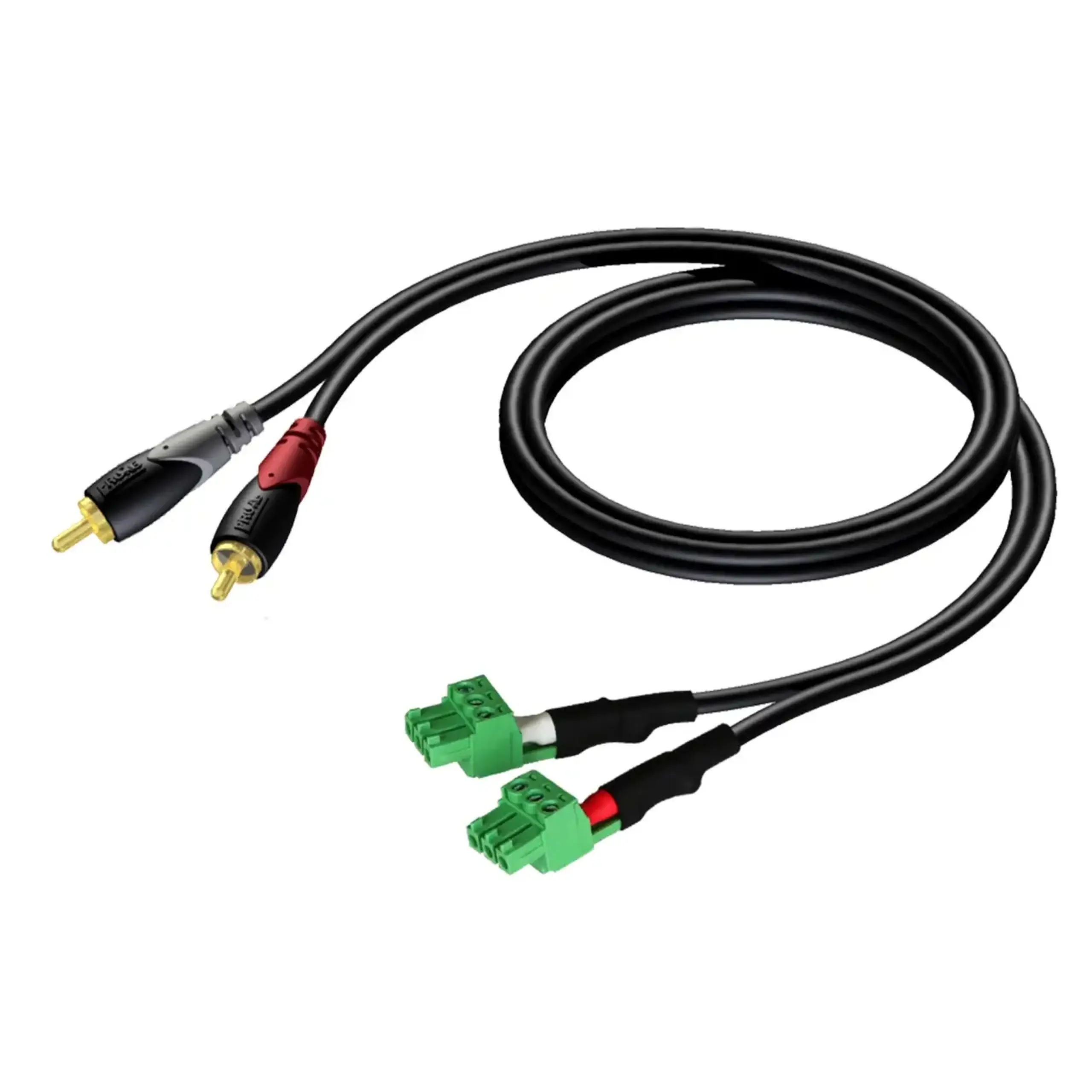 AUDAC CLA832/1 2x RCA/Cinch - block 3P 3.81 mm, 1 m