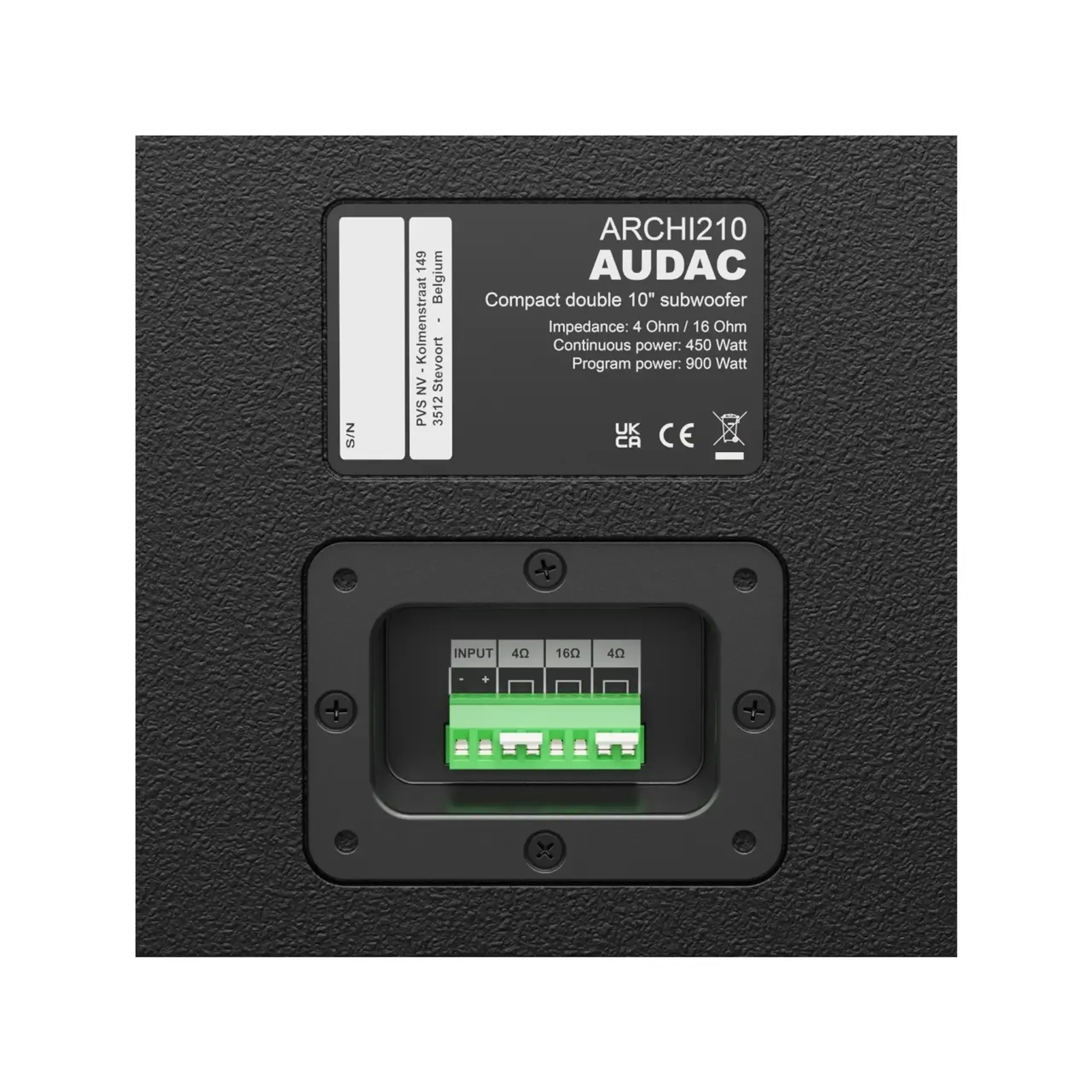 AUDAC ARCHI210 subwoofer arhitectural compact 2x10”