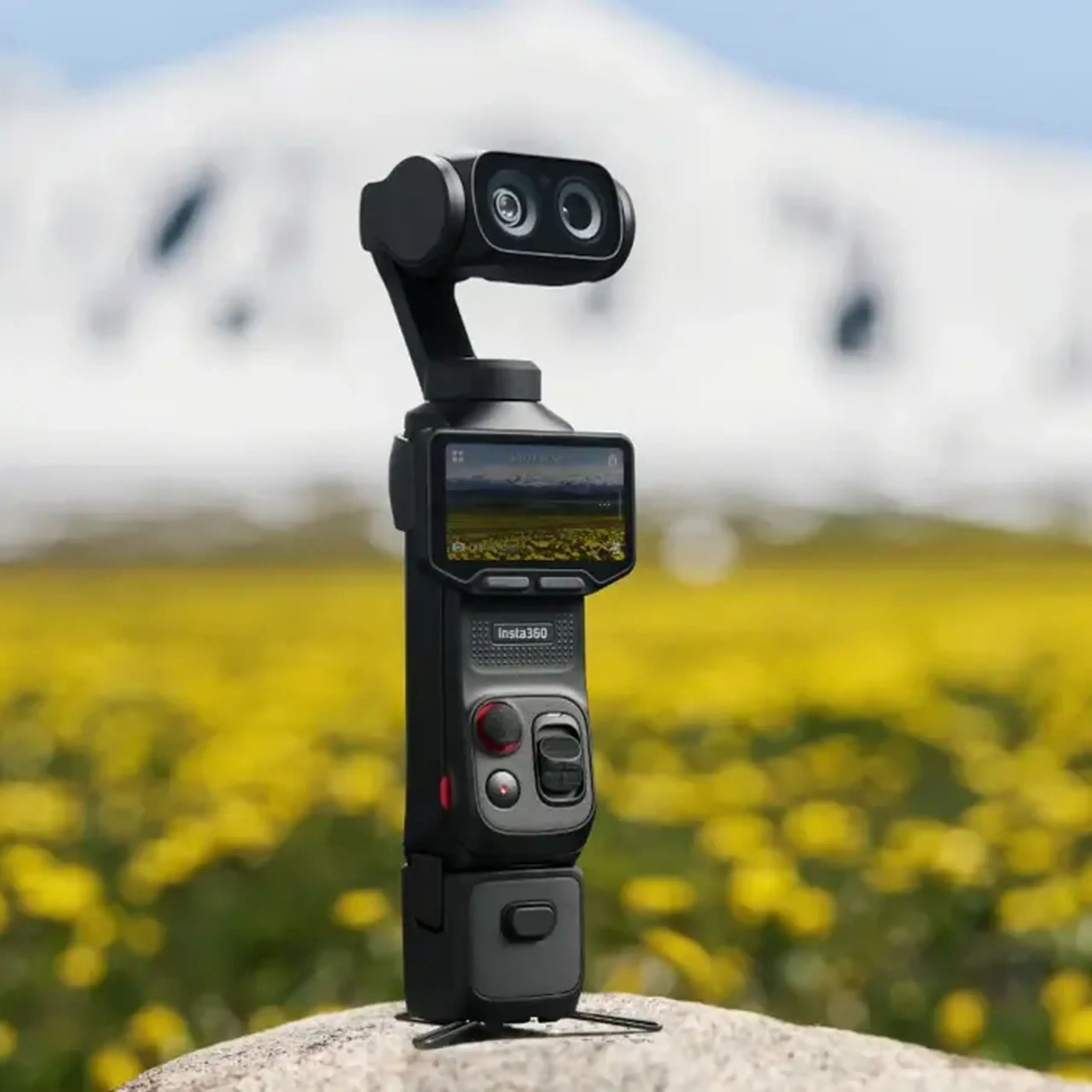 Camera Action cu Stabilizator Insta360 Luna Fill Light Bundle, Cosmic Black