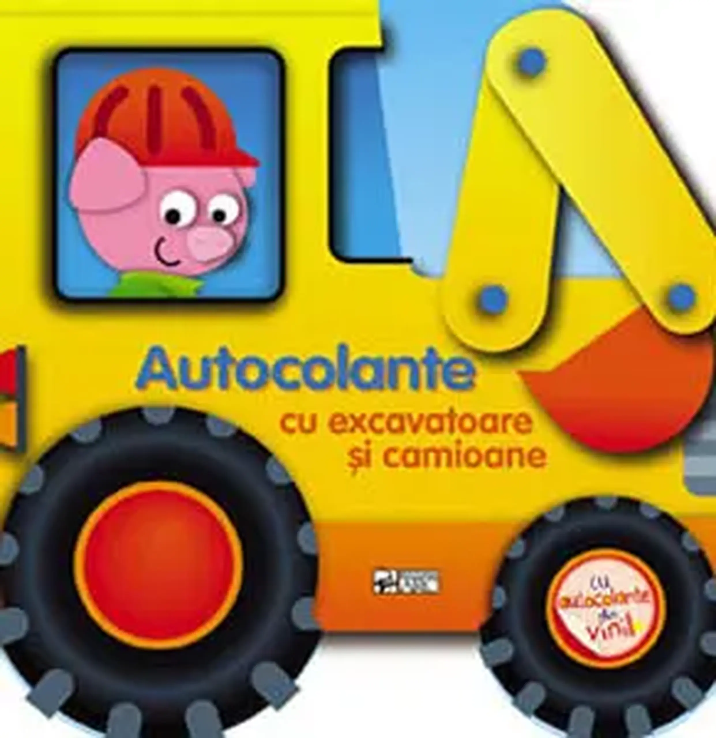 Autocolante cu excavatoare si camioane (cu autocolante din vinil)