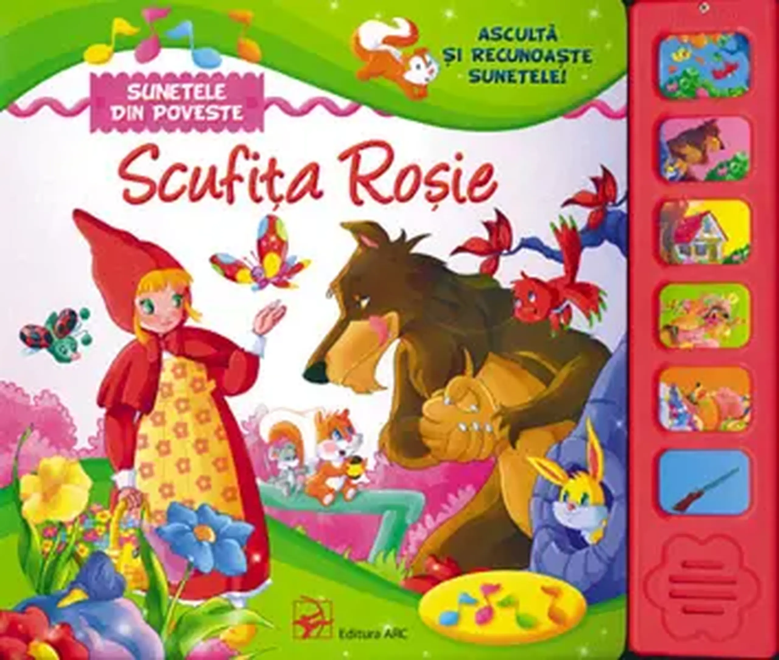 Carte sonora. Scufita Rosie. Asculta si recunoaste sunetele