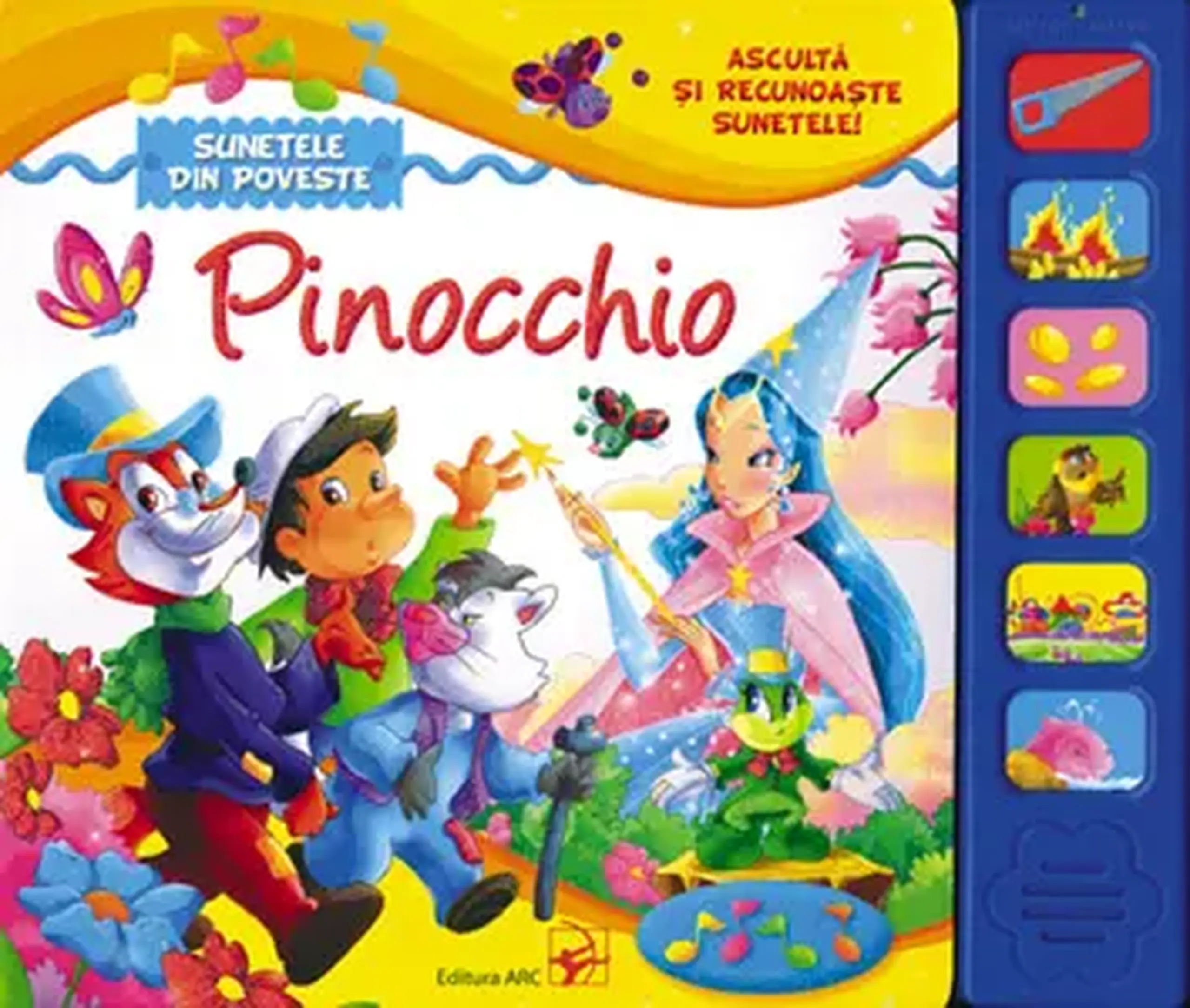 Carte sonora. Pinocchio. Asculta si recunoaste sunetele