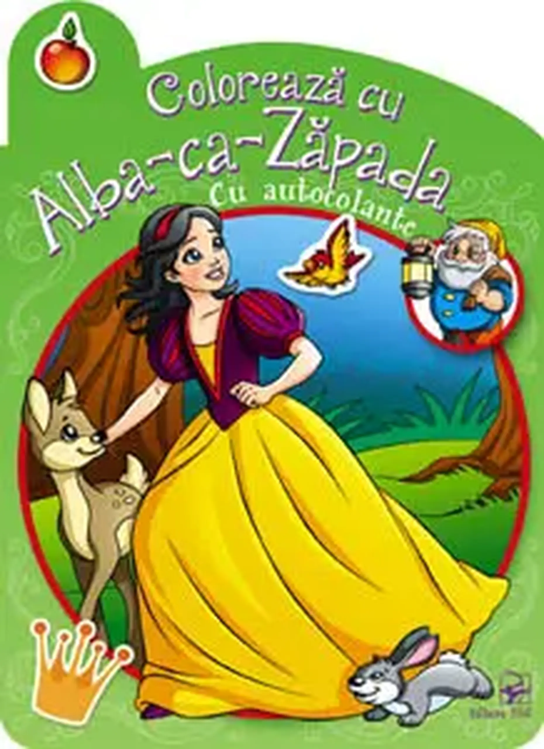 Coloreaza cu Alba-ca-Zapada. Cu autocolante