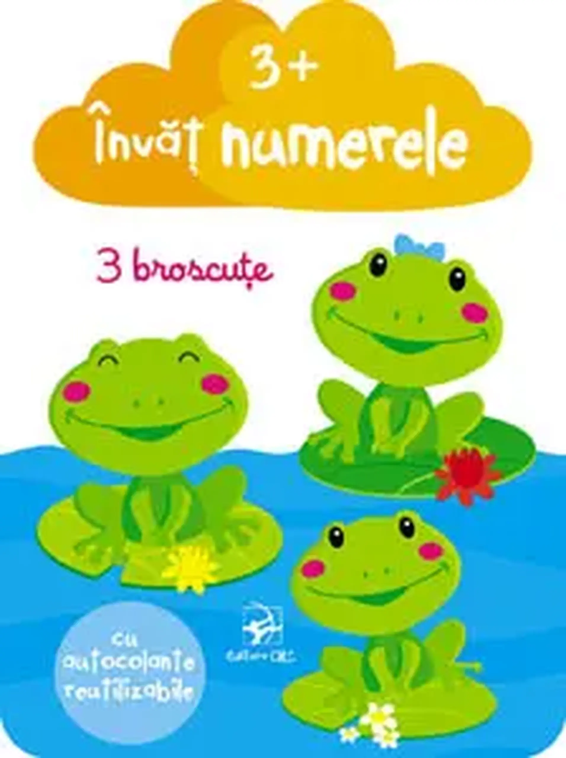 Invat numerele 3+ cu autocolante reutilizabile