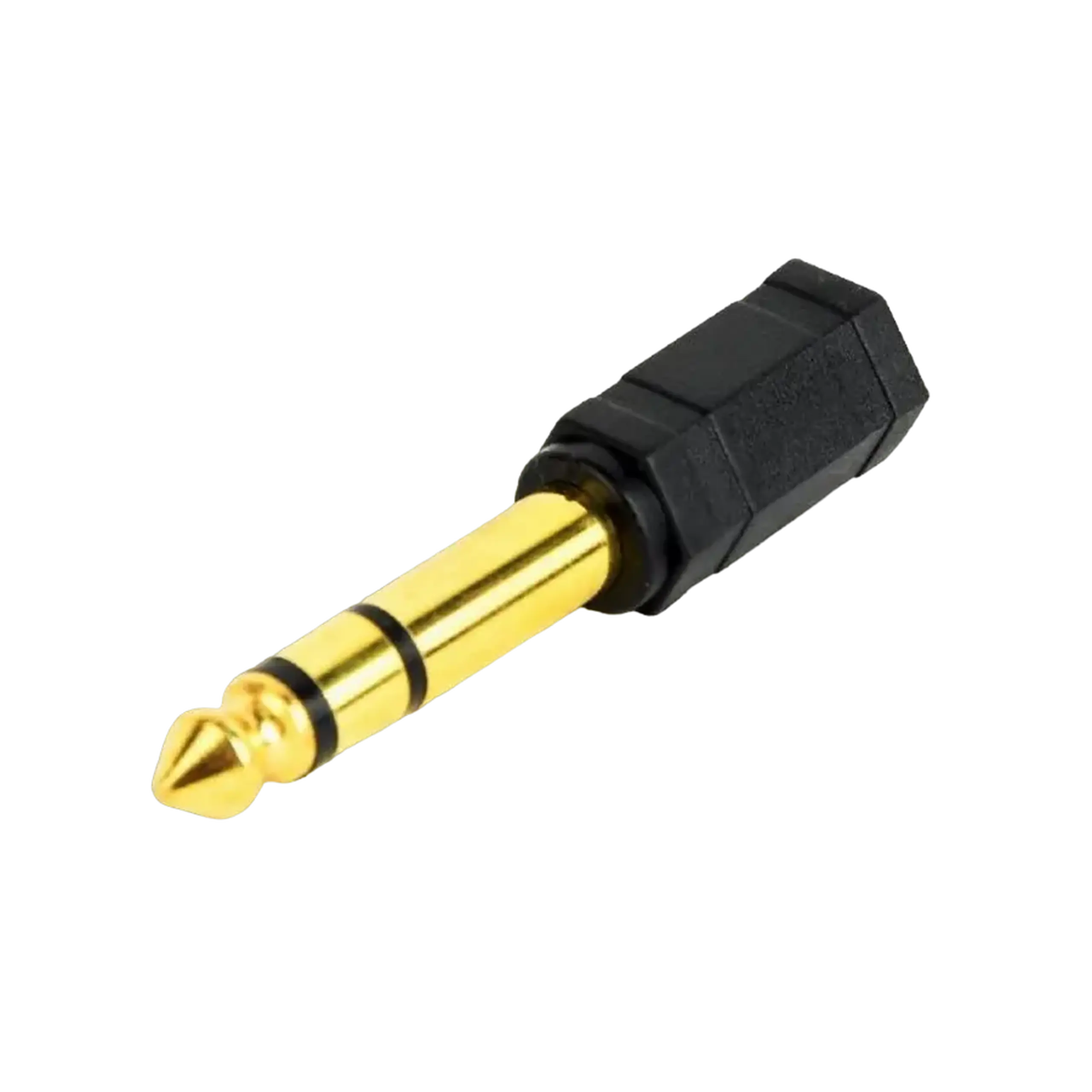 Audio Adaptor Cablexpert A-6.35M-3.5F, 6.35mm 3-pin (M) - 3.5mm 3-pin (F), Negru