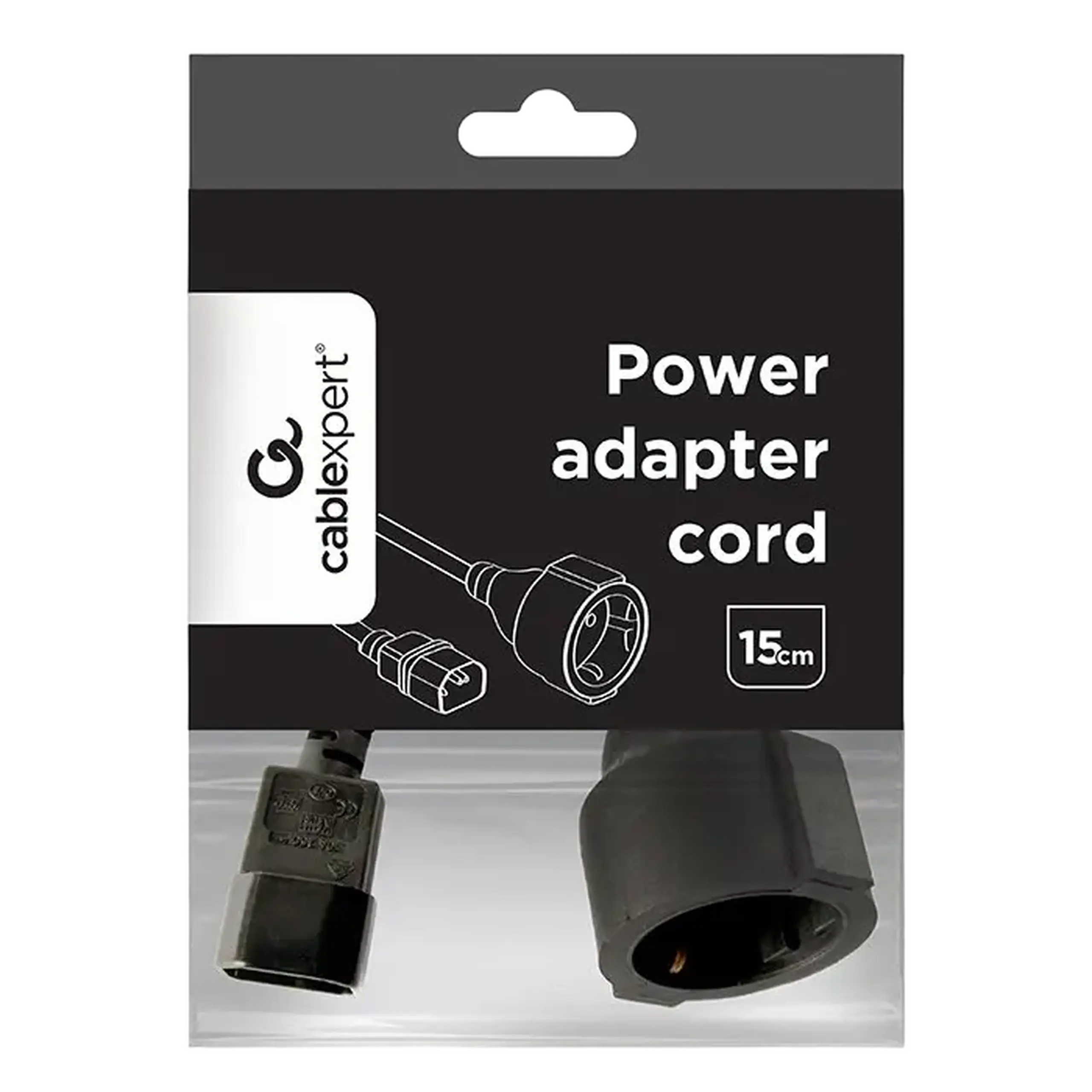 Cablu adaptor de alimentare Cablexpert PC-SFC14M-01, 0,2m, Negru