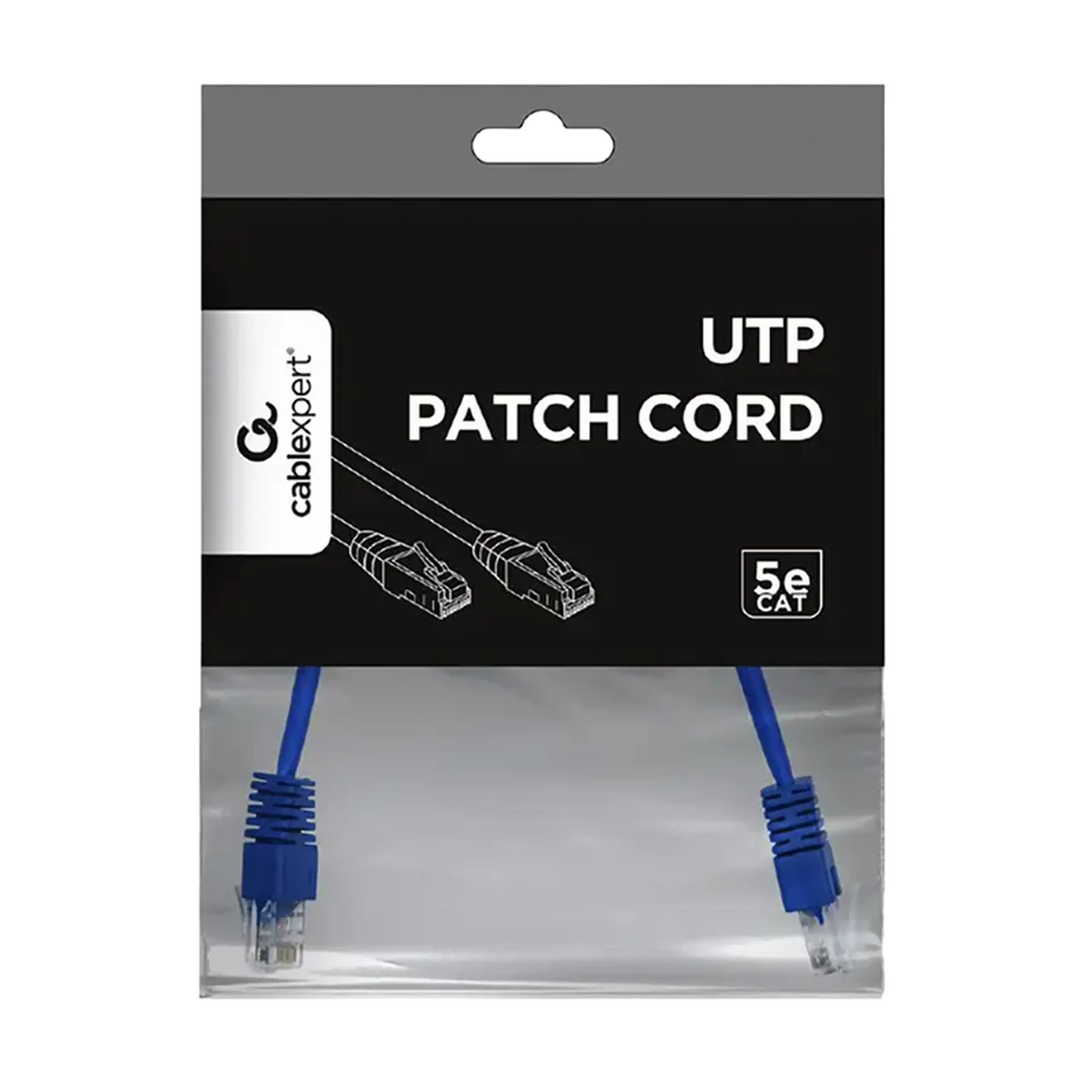 Patch cord Cablexpert PP12-0.25M/B, CAT5e UTP, 0,25m, Albastru