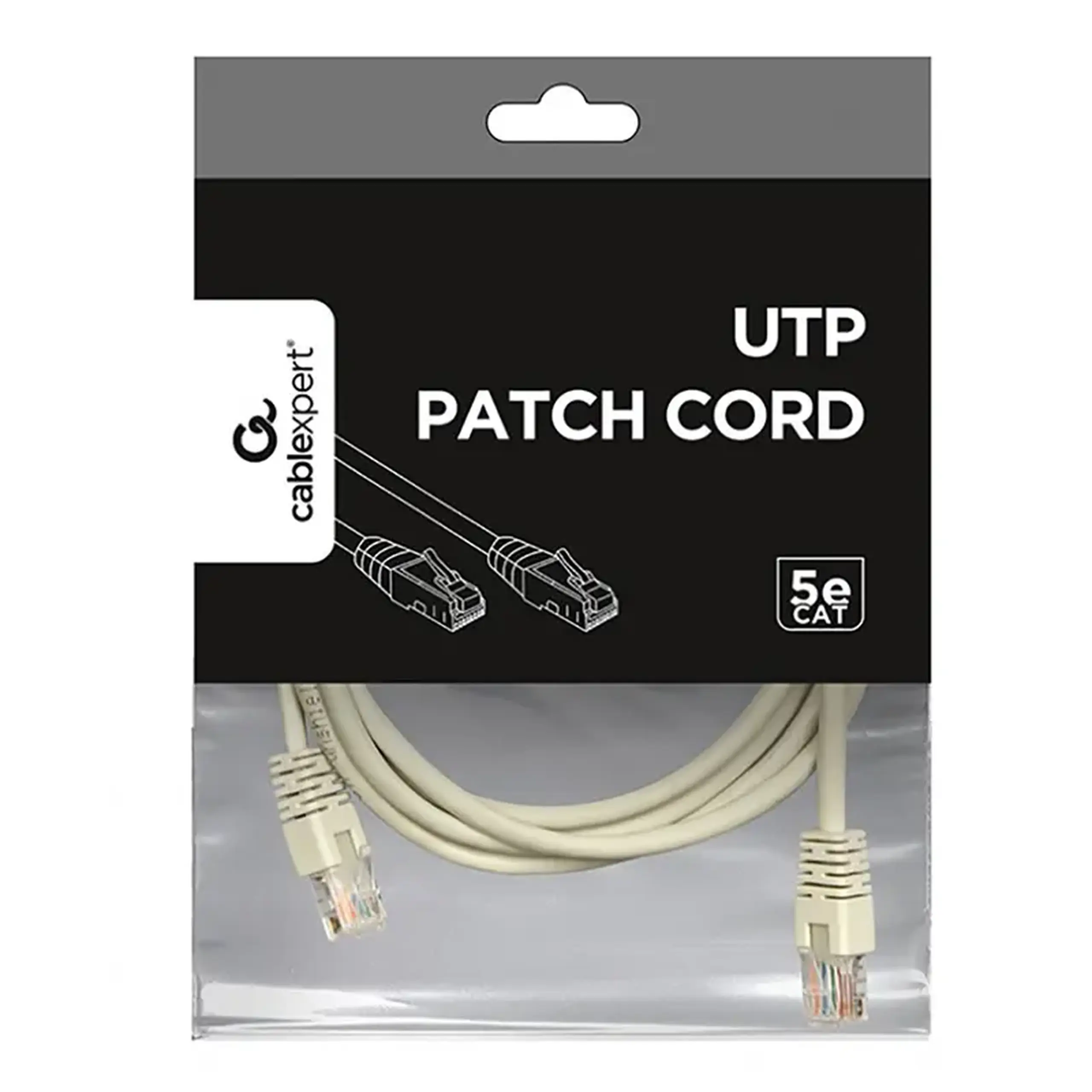 Patch cord Cablexpert PP12-3M, CAT5e UTP, 3m, Gri