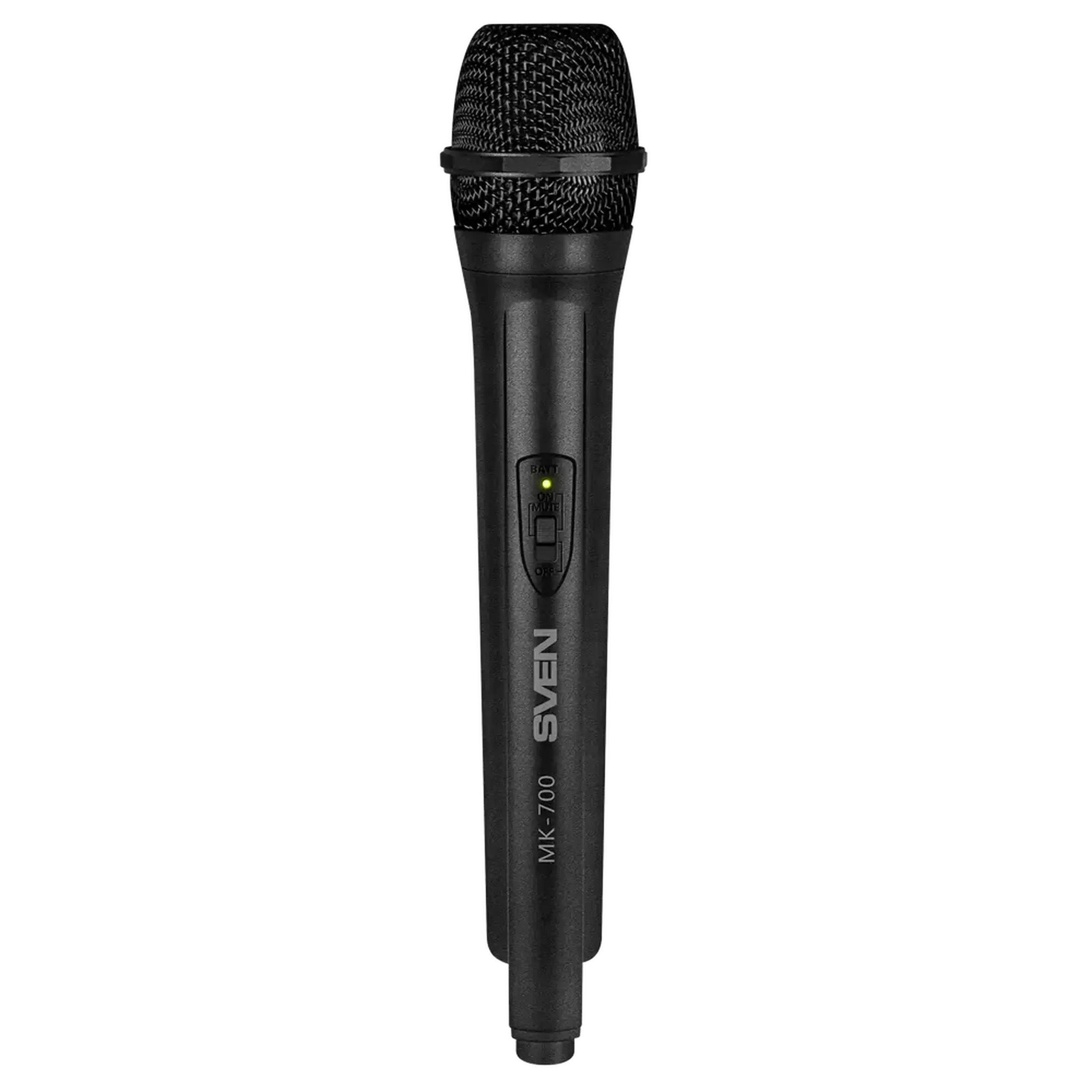 Microfon Karaoke SVEN MK-700, Fără fir, Negru