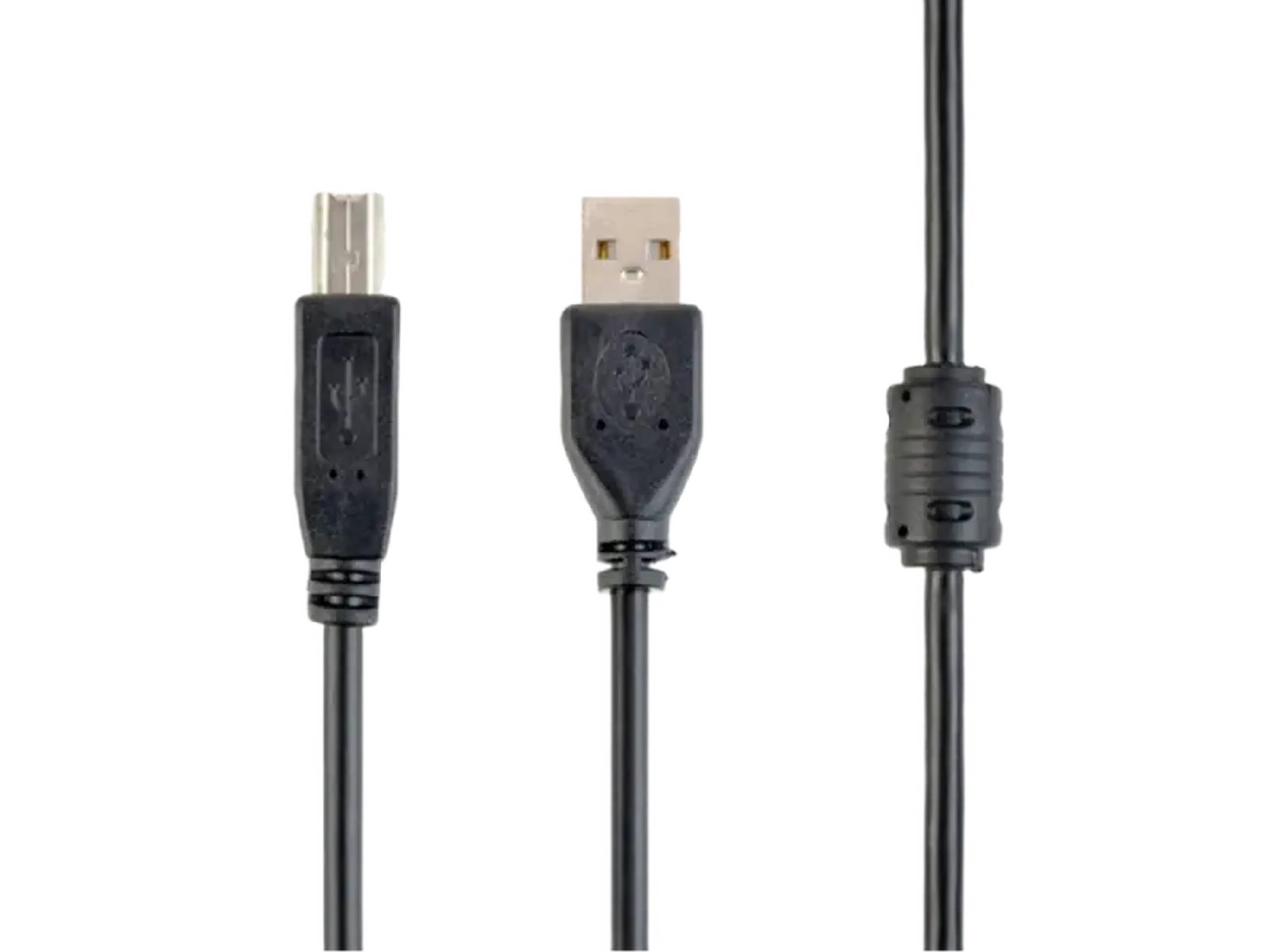 Cablu de date pentru periferice Cablexpert CCFB-USB2-AMBM-3M, USB Type-A/USB Type-B, 3m, Negru