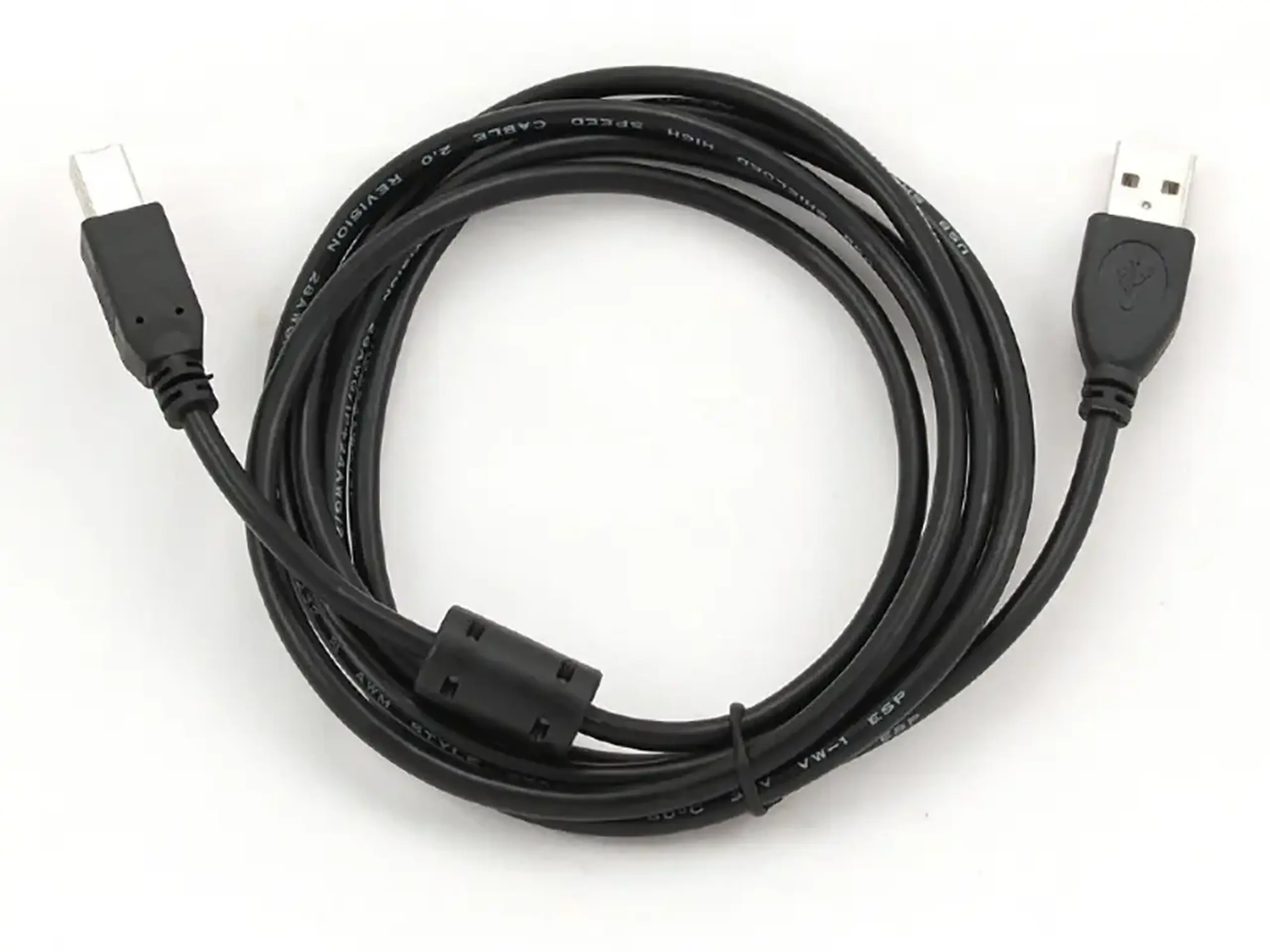 Cablu de date pentru periferice Cablexpert CCFB-USB2-AMBM-3M, USB Type-A/USB Type-B, 3m, Negru