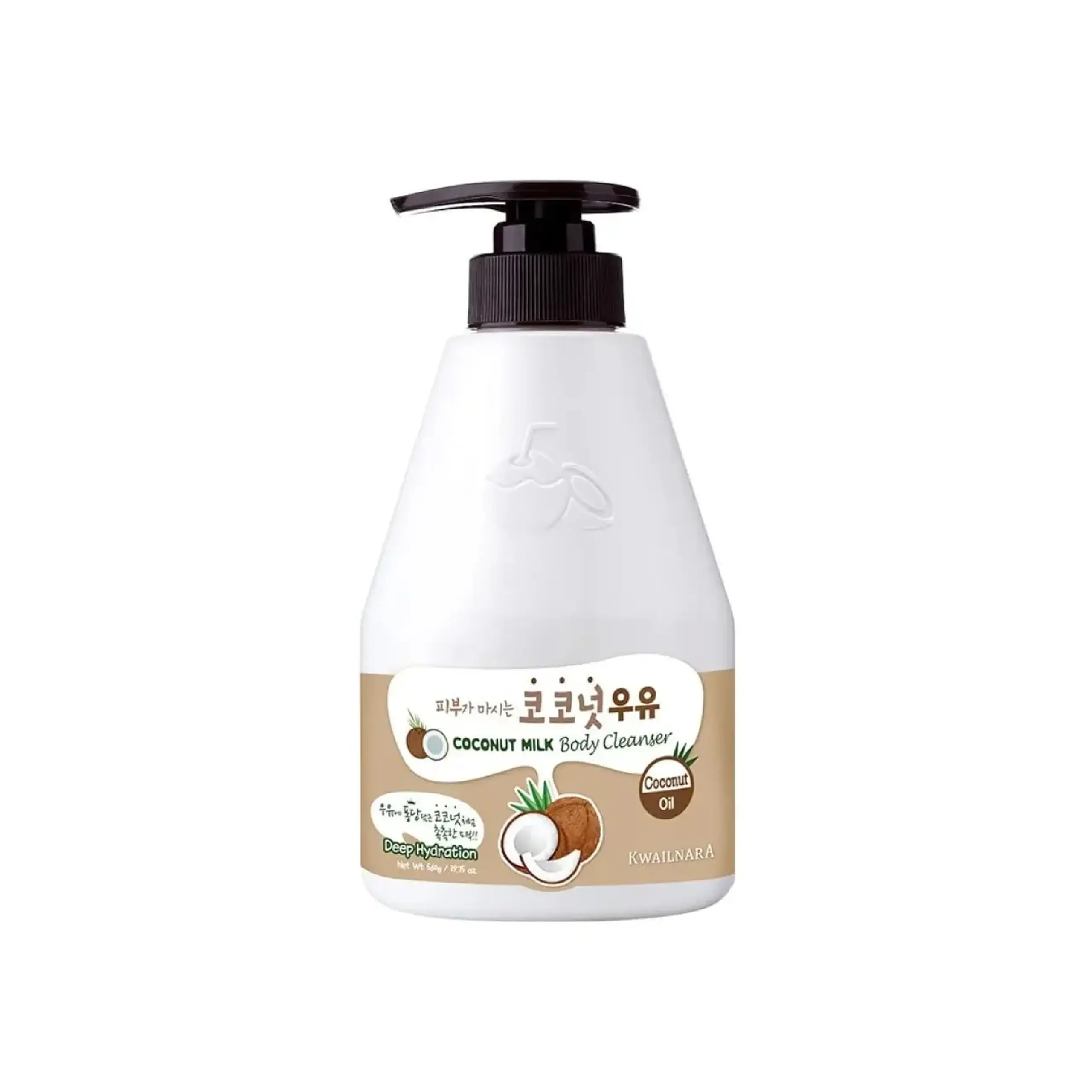 Gel de curatare pentru corp Kwailnara, Coconut Milk Body Cleanser, 560 ml