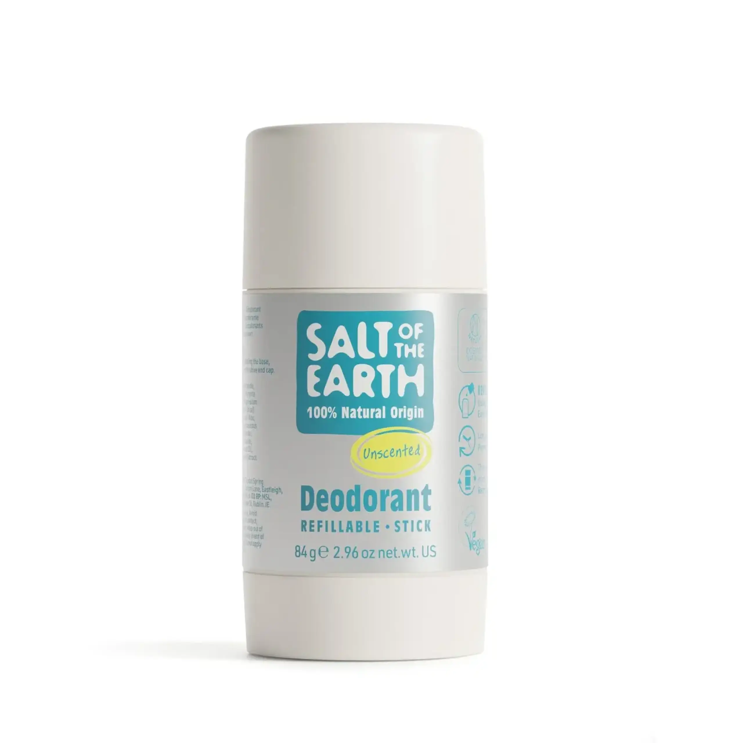 Salt of the Earth, Unscented Natural Deodorant Stick, 84 g