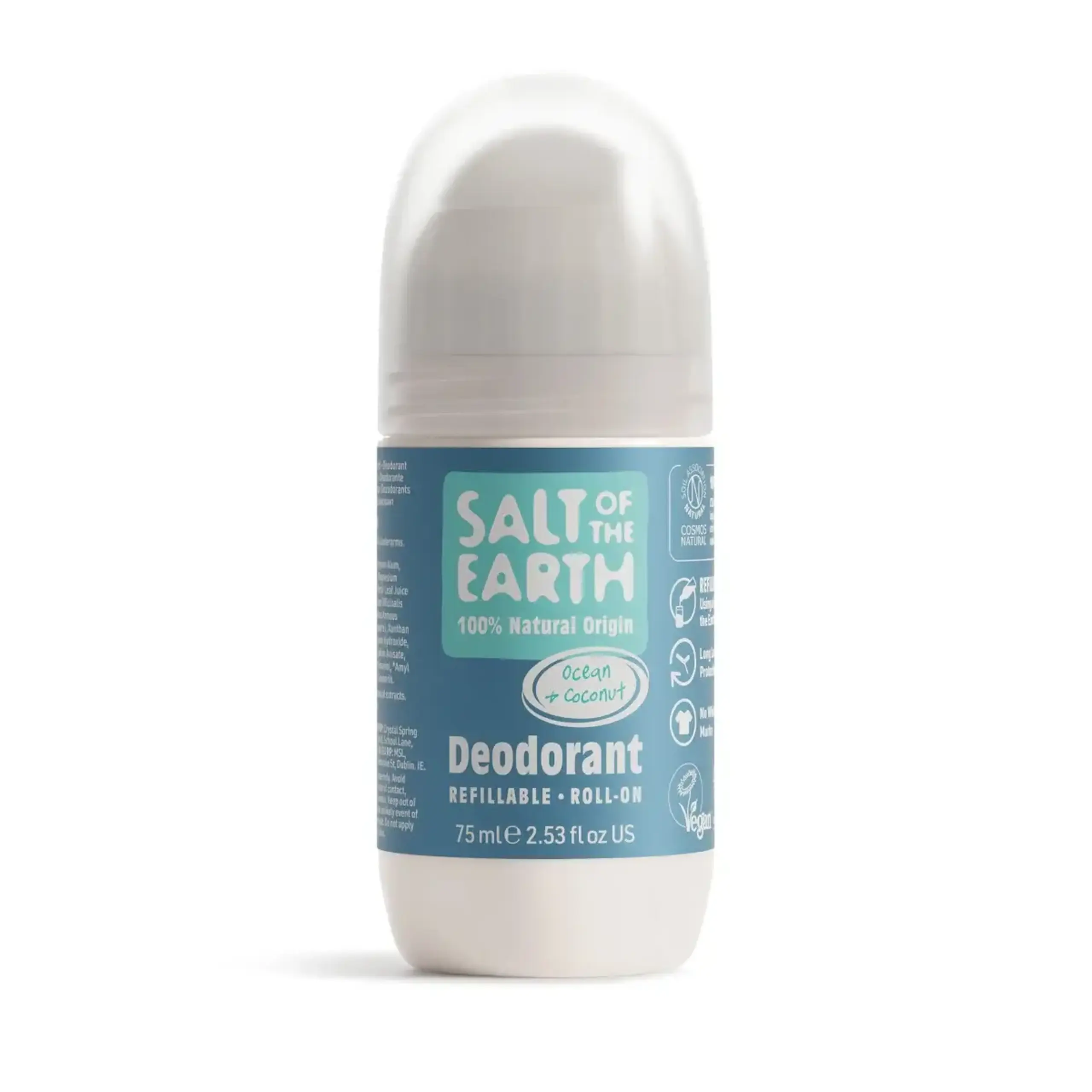 Salt of the Earth, Ocean & Coconut Natural Deodorant Roll-On, 75 ml