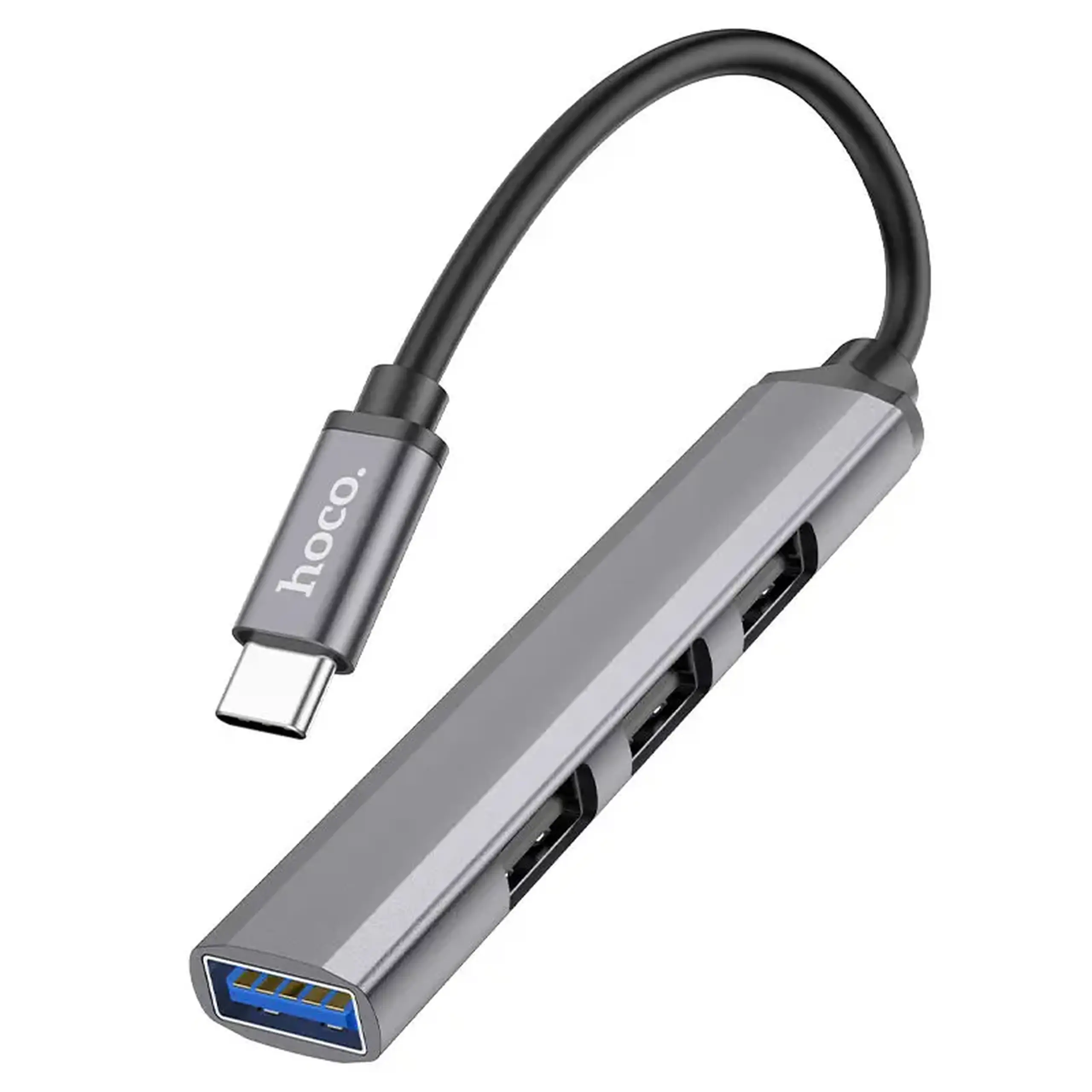 Hub USB-C Hoco HB26 | 4 în 1 | USB 3.0 + 3 × USB 2.0