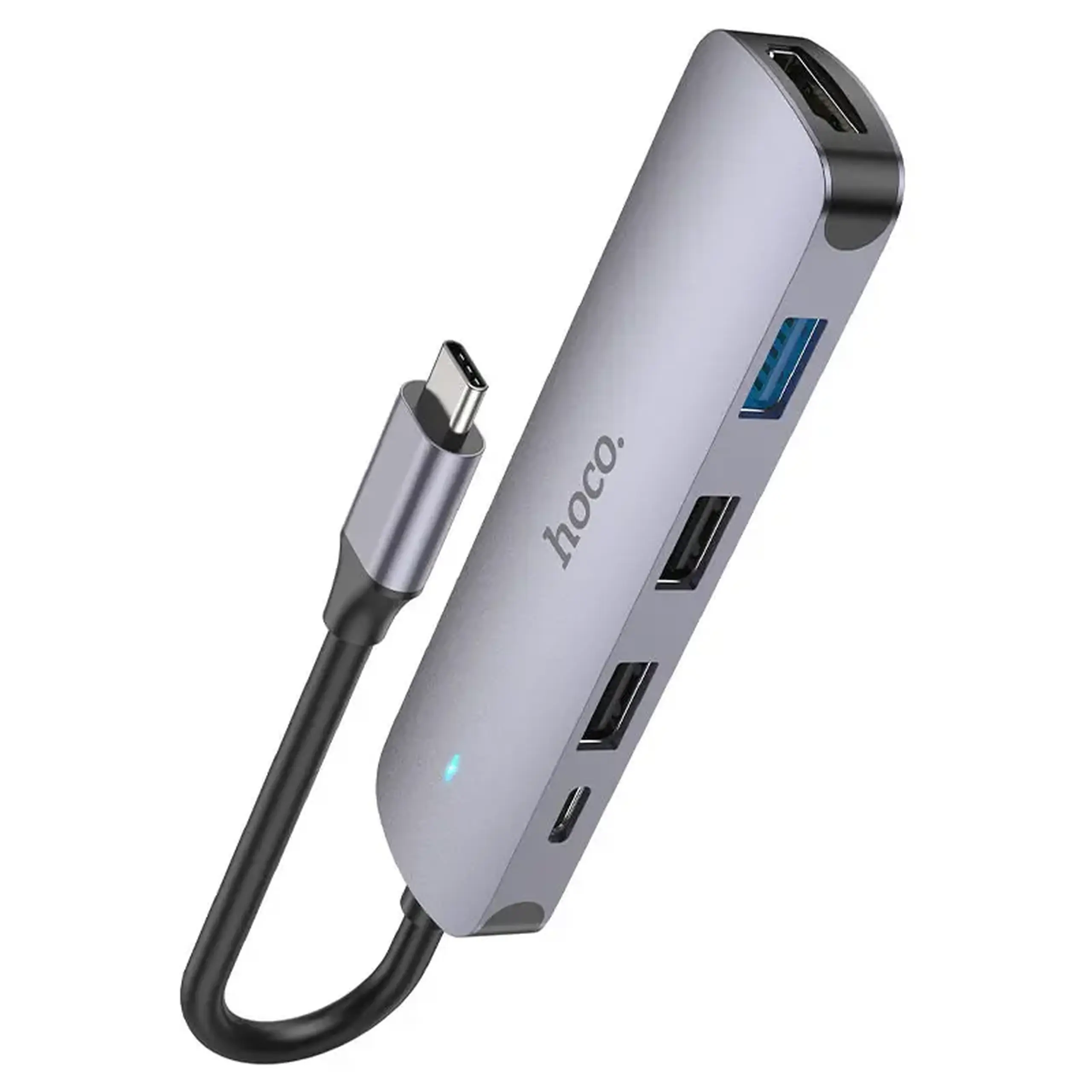 Hub USB-C Hoco HB27 | 5 în 1 | HDMI 4K + USB + PD 100W