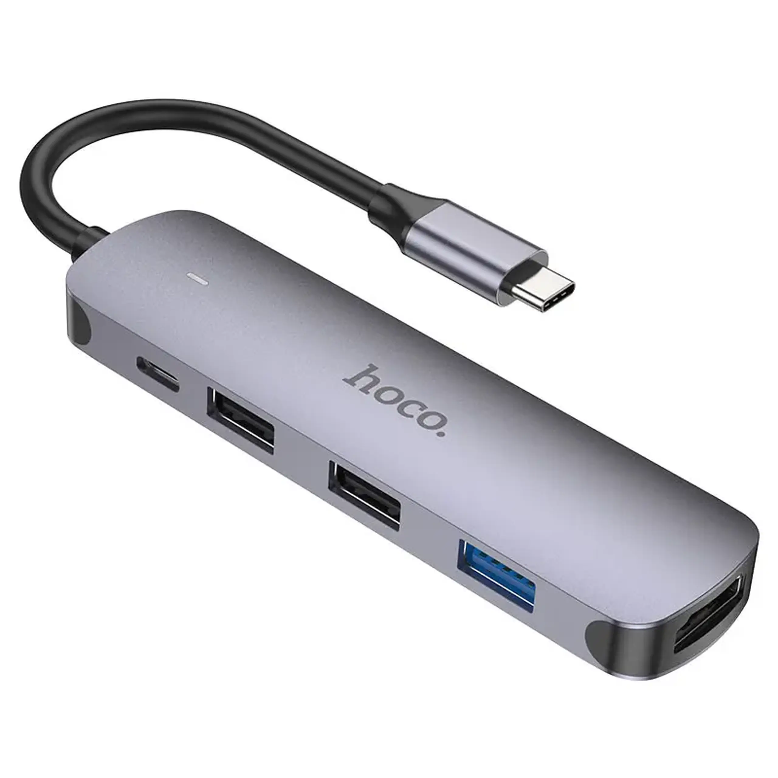 Hub USB-C Hoco HB27 | 5 în 1 | HDMI 4K + USB + PD 100W